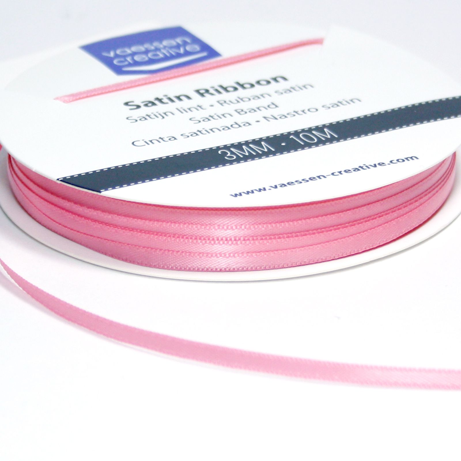 Vaessen Creative • Satin Ribbon 3mmx10m Light Pink