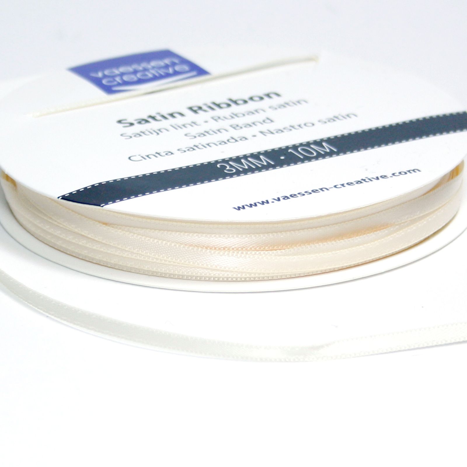 Vaessen Creative • Satin Ribbon 3mmx10m Ivory