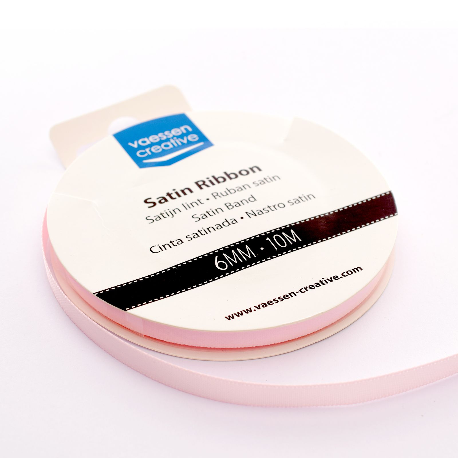 Vaessen Creative • Satin Ribbon 6mmx10m Pastel Pink