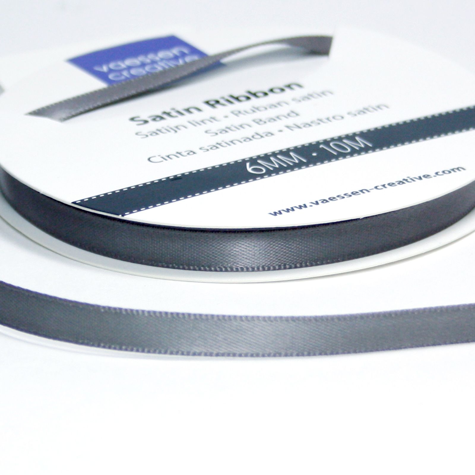 Vaessen Creative • Satin Ribbon 6mmx10m Steel