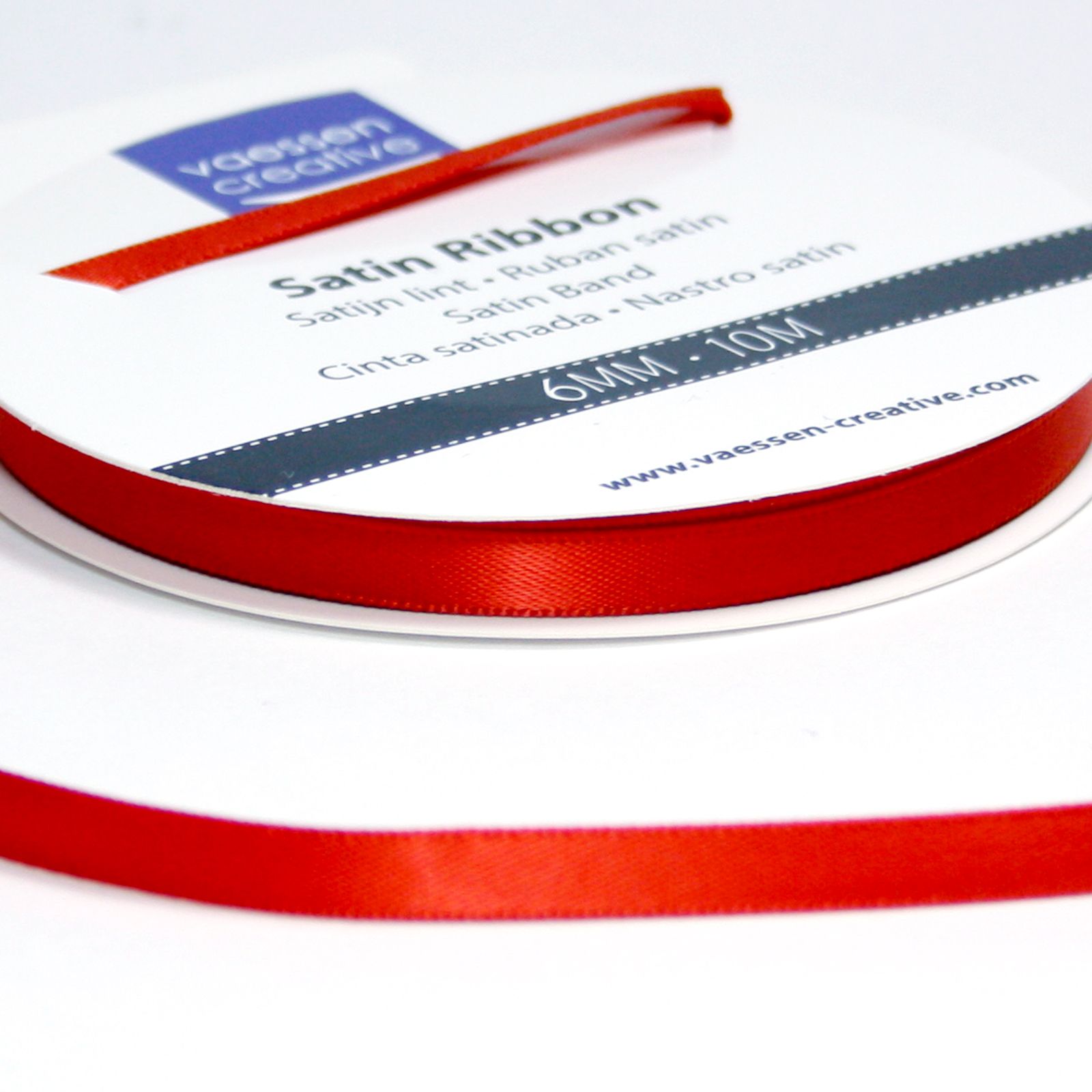 Vaessen Creative • Satin Ribbon 6mmx10m Poppy Red