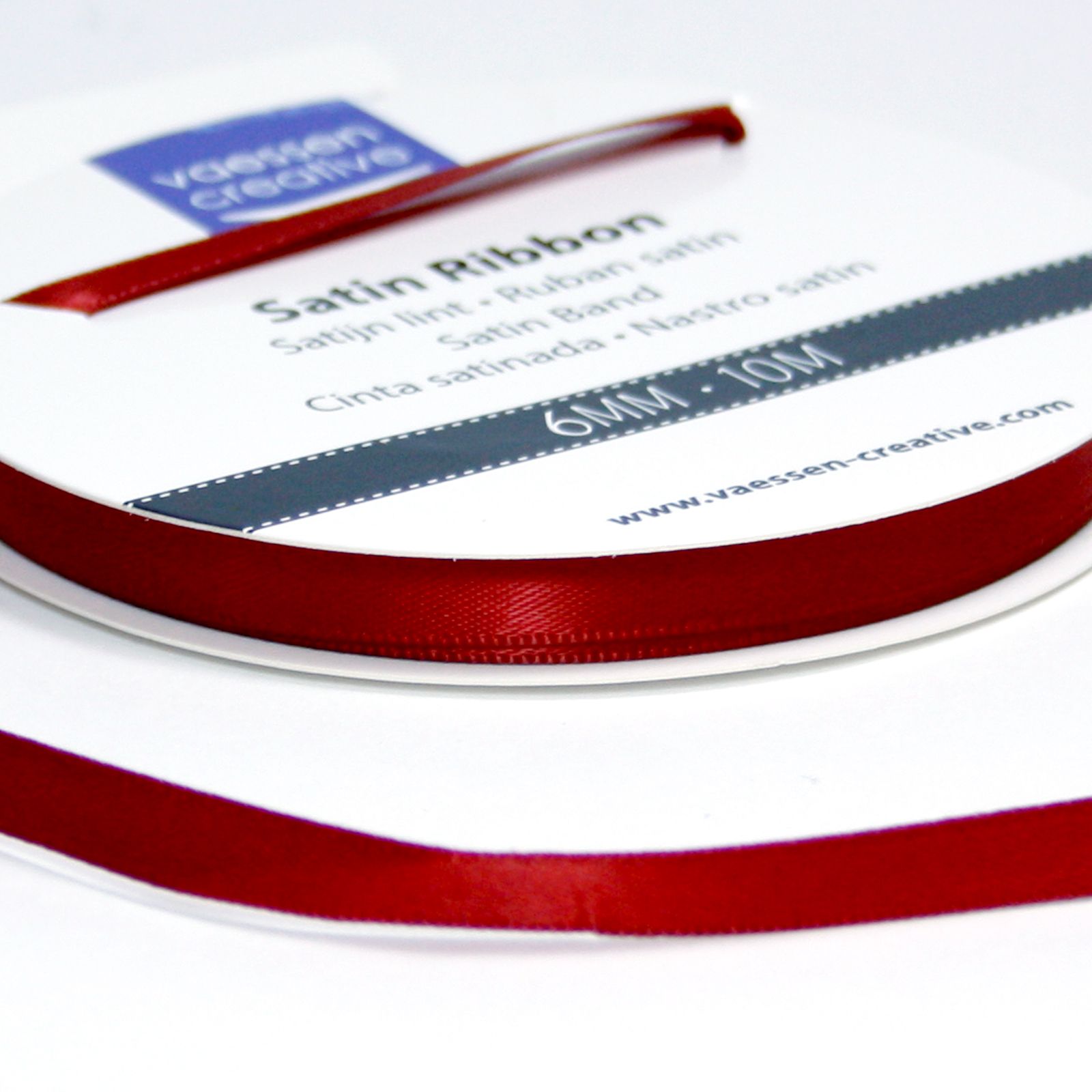 Vaessen Creative • Satin Ribbon 6mmx10m Dark Red