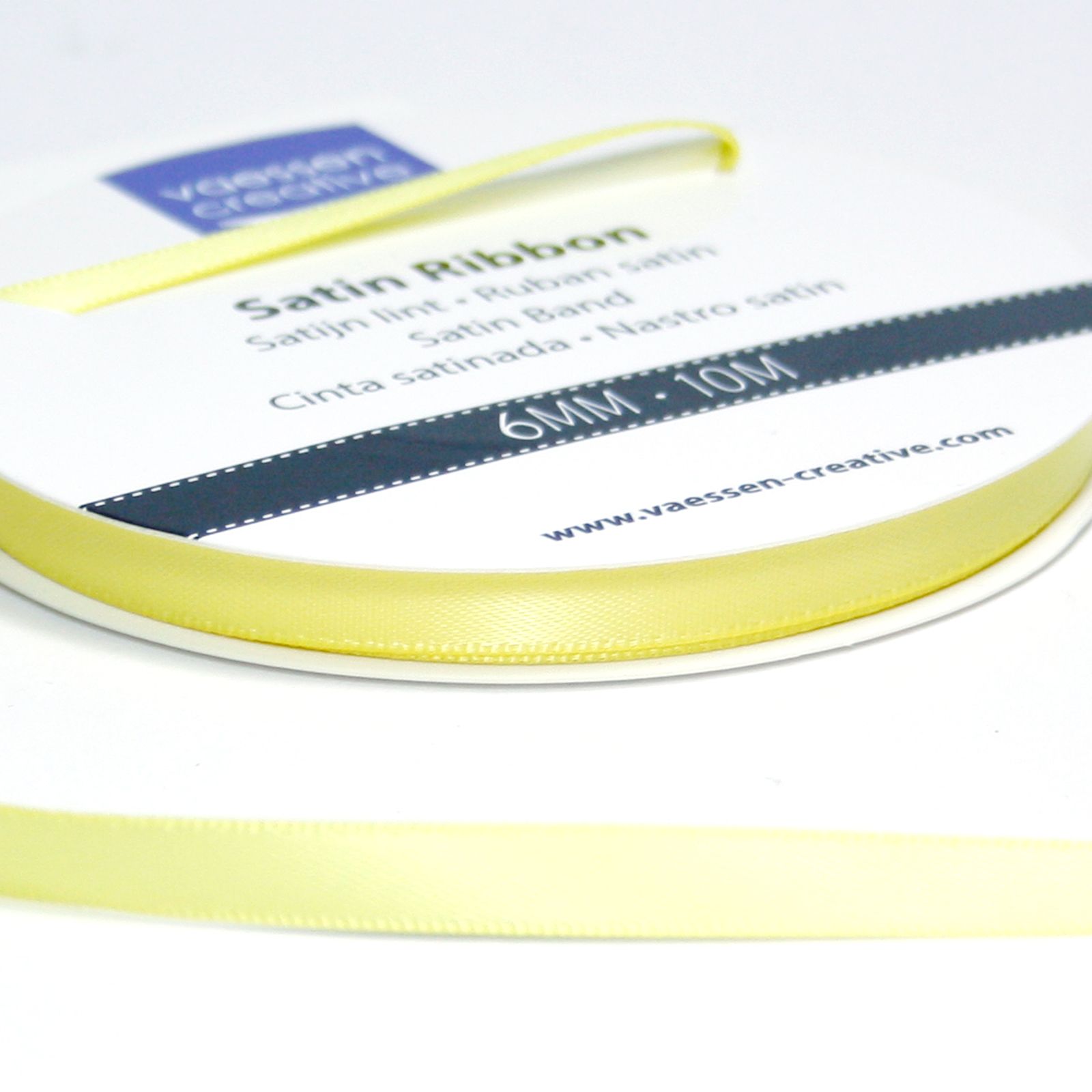 Vaessen Creative • Satin Ribbon 6mmx10m Pastel Yellow