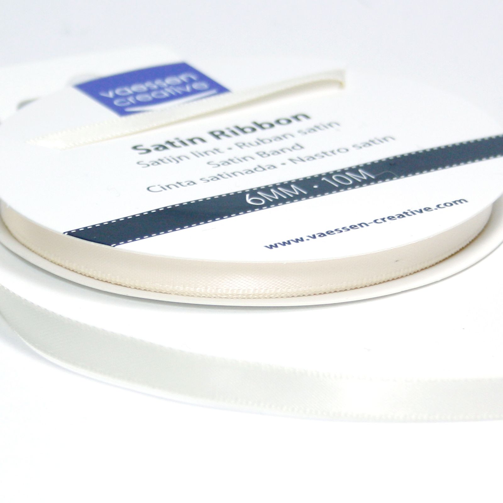 Vaessen Creative • Satin Ribbon 6mmx10m Ivory