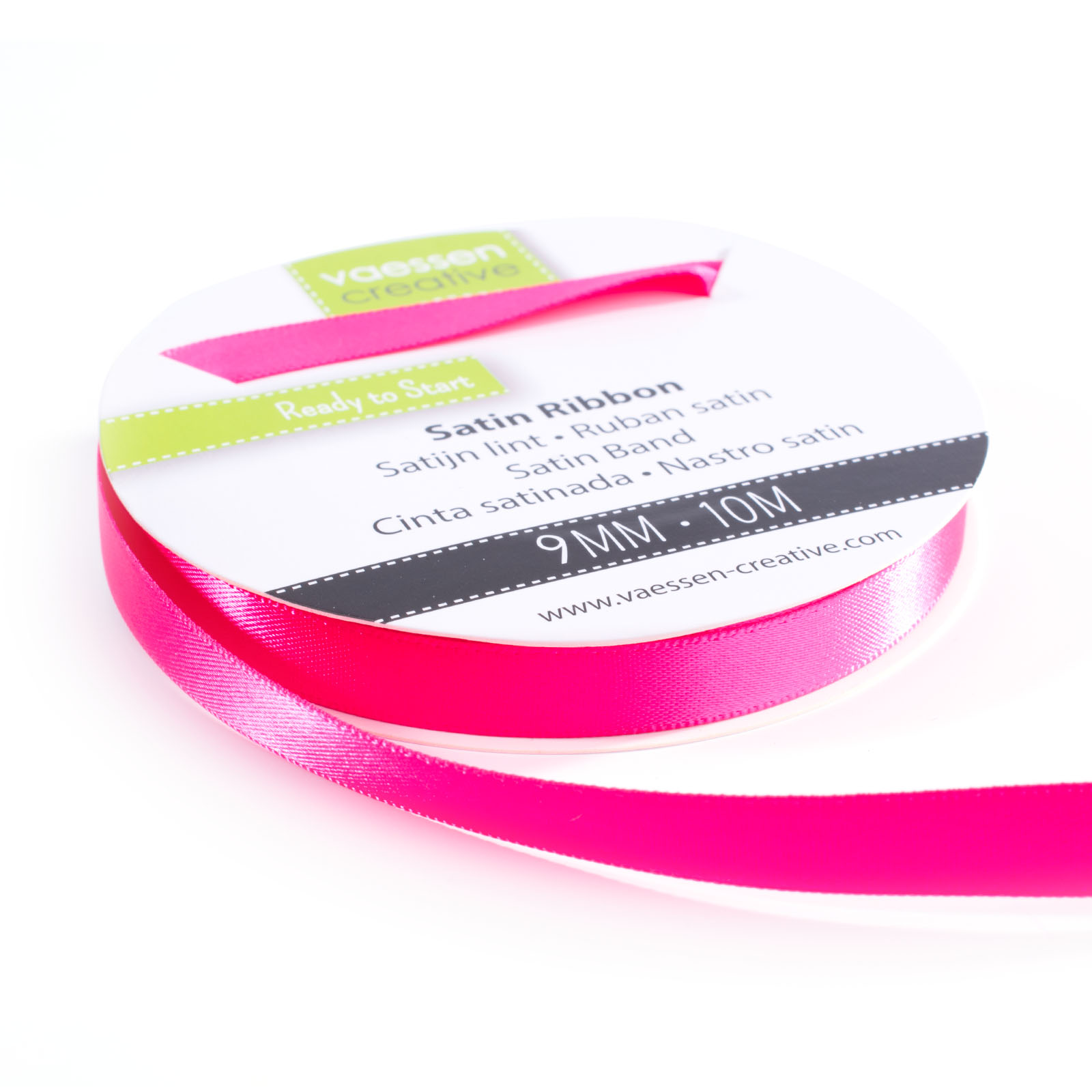 Vaessen Creative Satin Ribbon 3mmx10m Pink