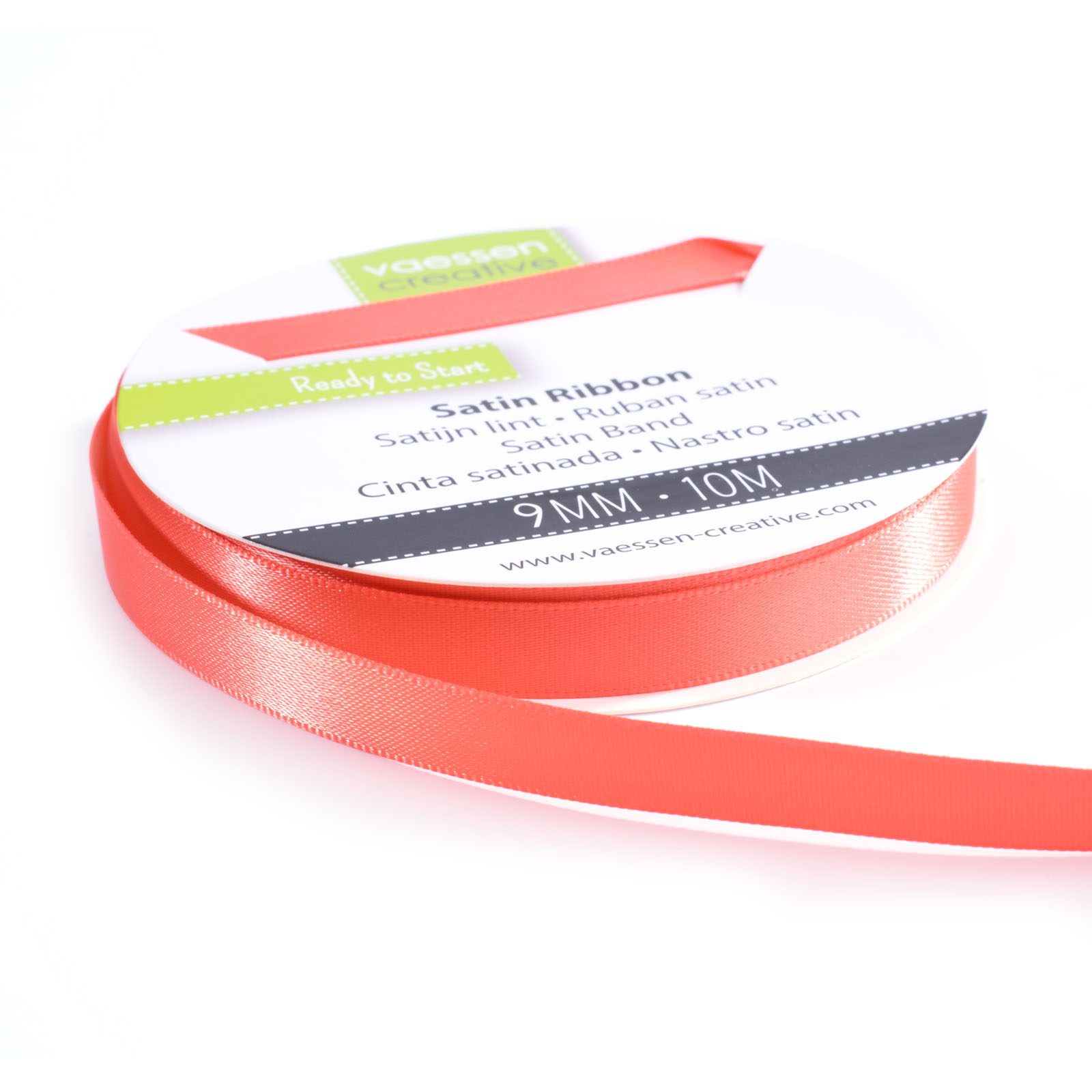 Vaessen Creative • Satin Ribbon 9mmx10m Pastel Red