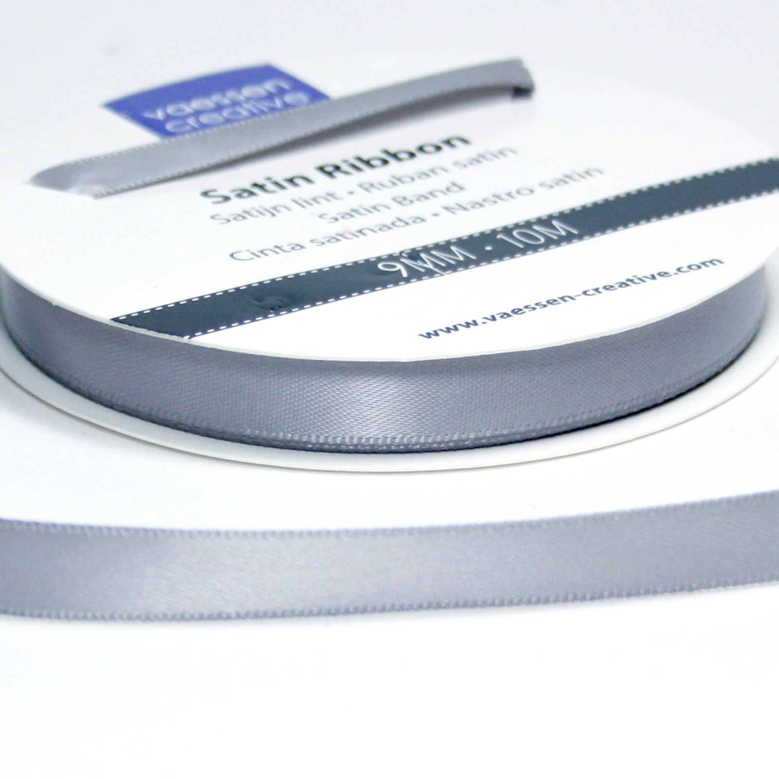 Vaessen Creative • Satin Ribbon 9mmx10m Silver