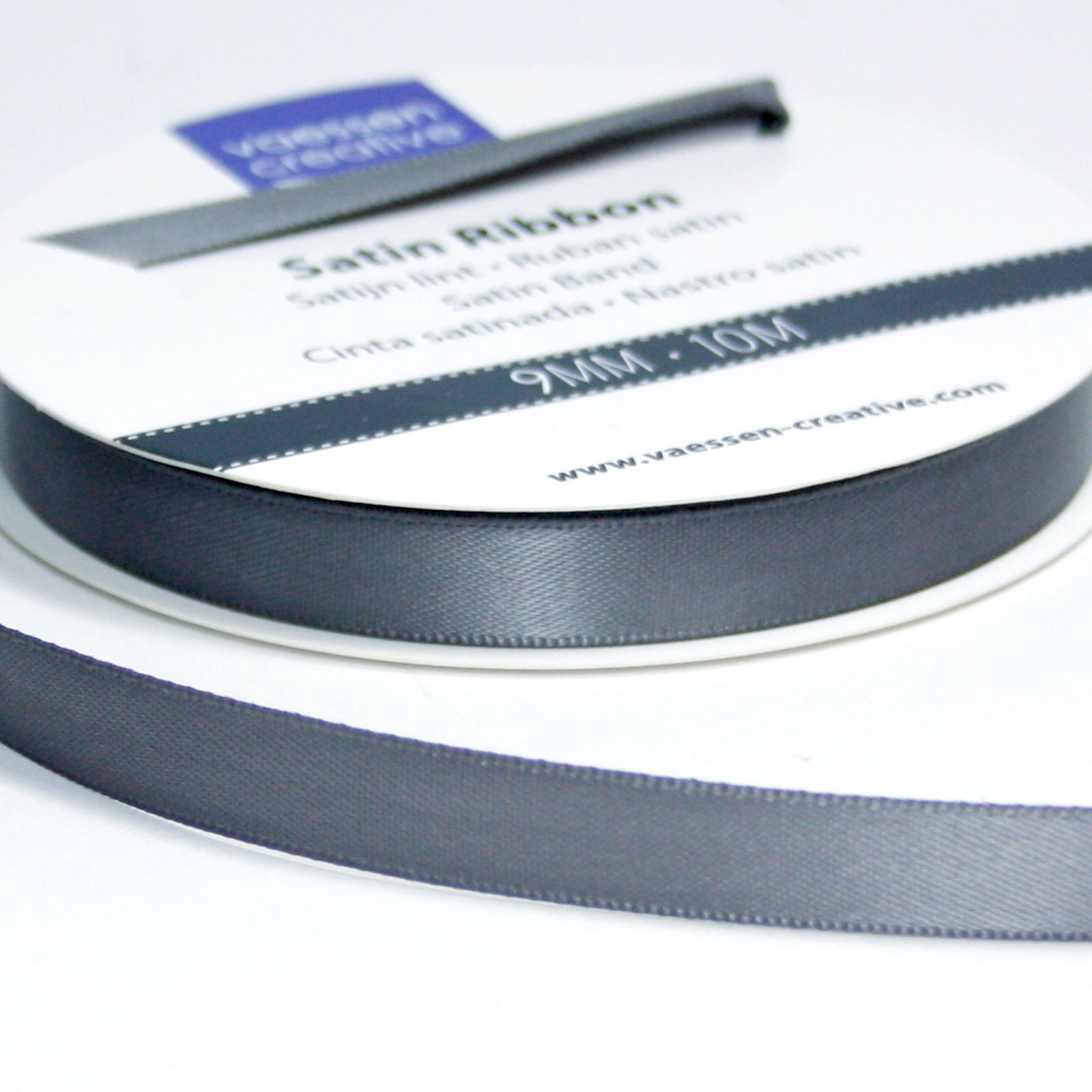 Vaessen Creative • Satin Ribbon 9mmx10m Steel