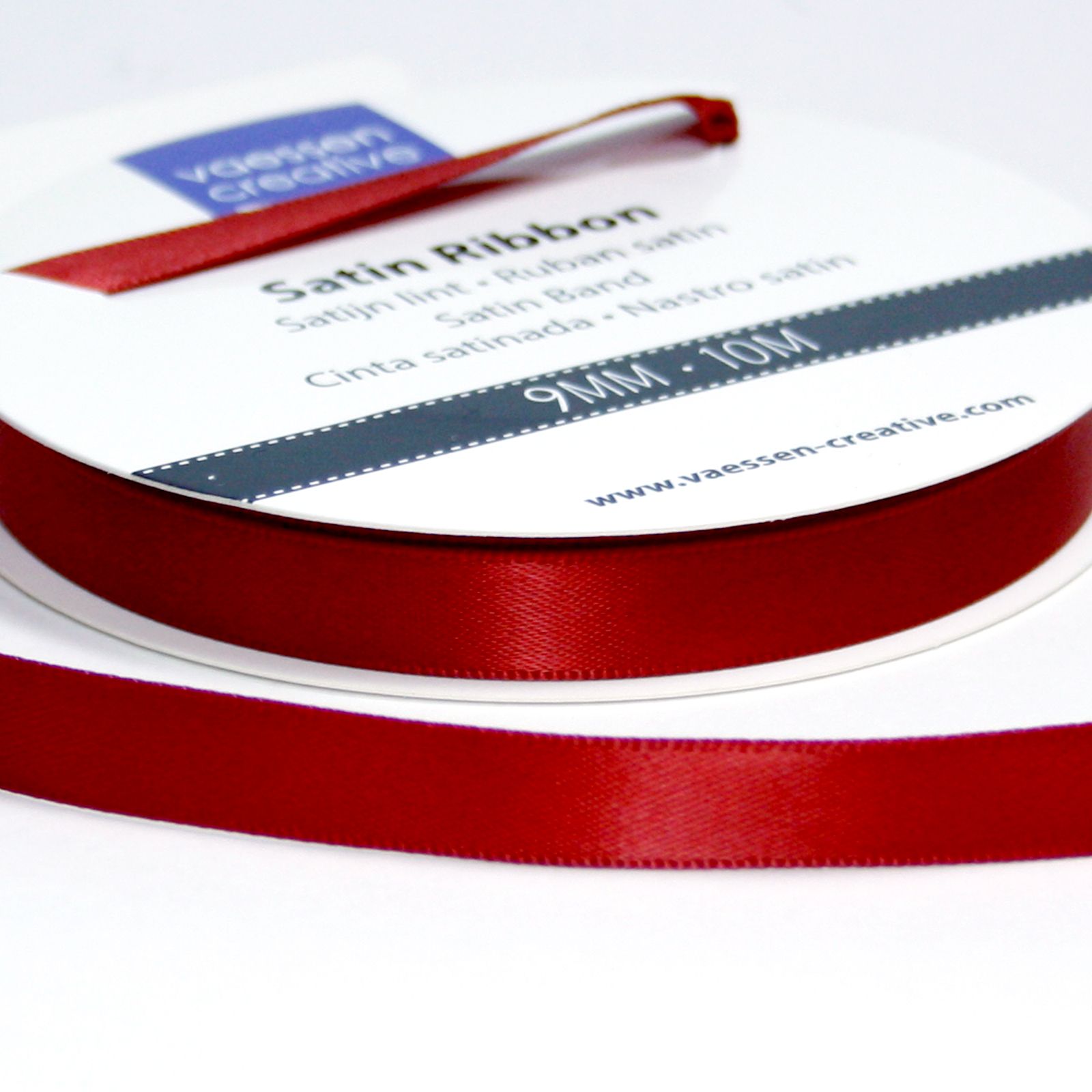 Vaessen Creative • Satin Ribbon 9mmx10m Dark Red