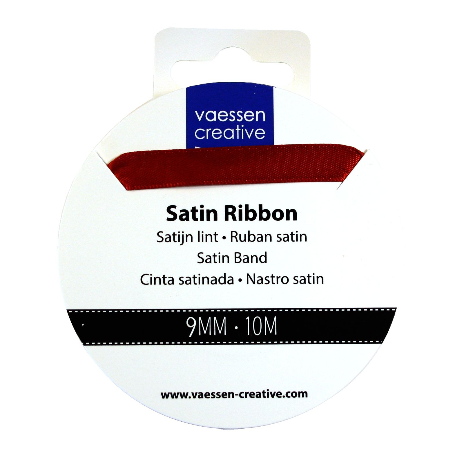 Vaessen Creative • Satin Ribbon 9mmx10m Dark Red