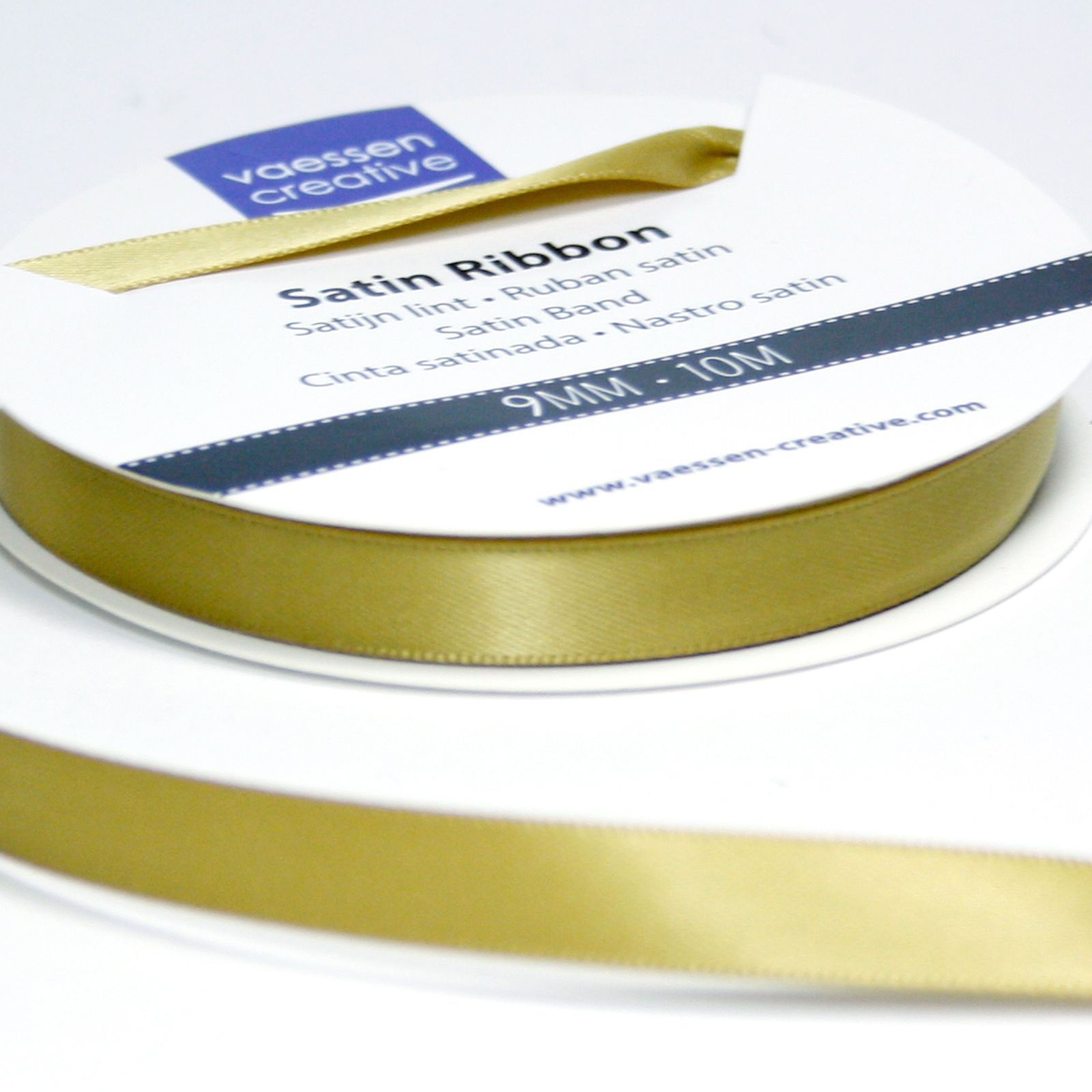 Vaessen Creative • Satin Ribbon 9mmx10m Gold