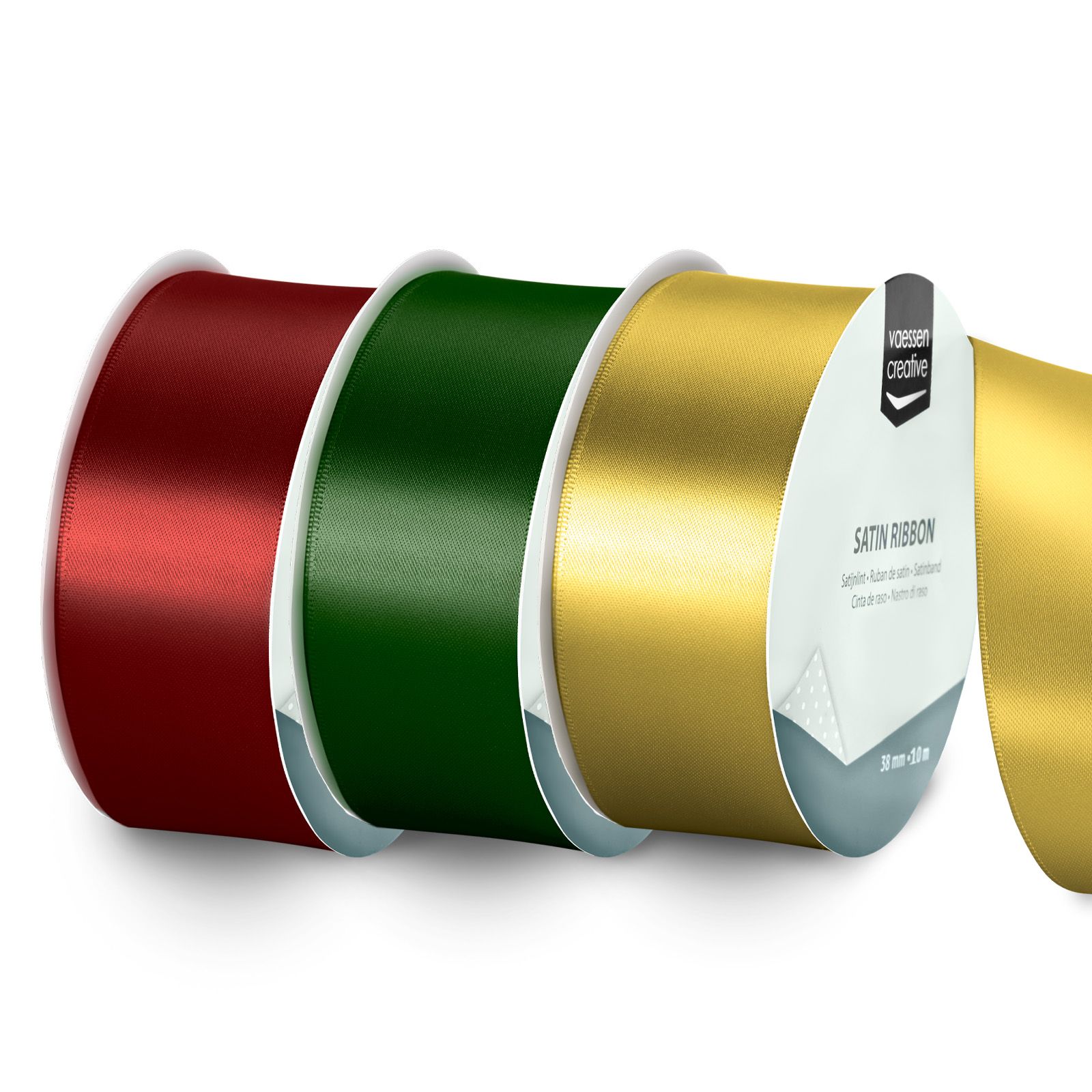 Vaessen Creative • Satinband Weihnachten 10mx38mm 3St.