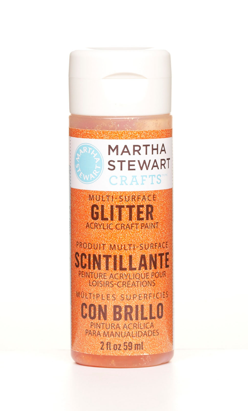 Martha Stewart • Paint 59ml glitter Orange sorbet