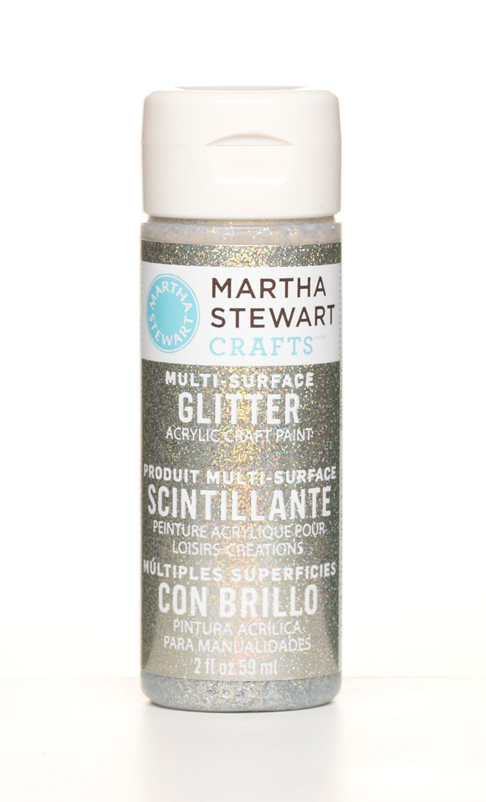 Martha Stewart • Paint 59ml glitter Antique silver