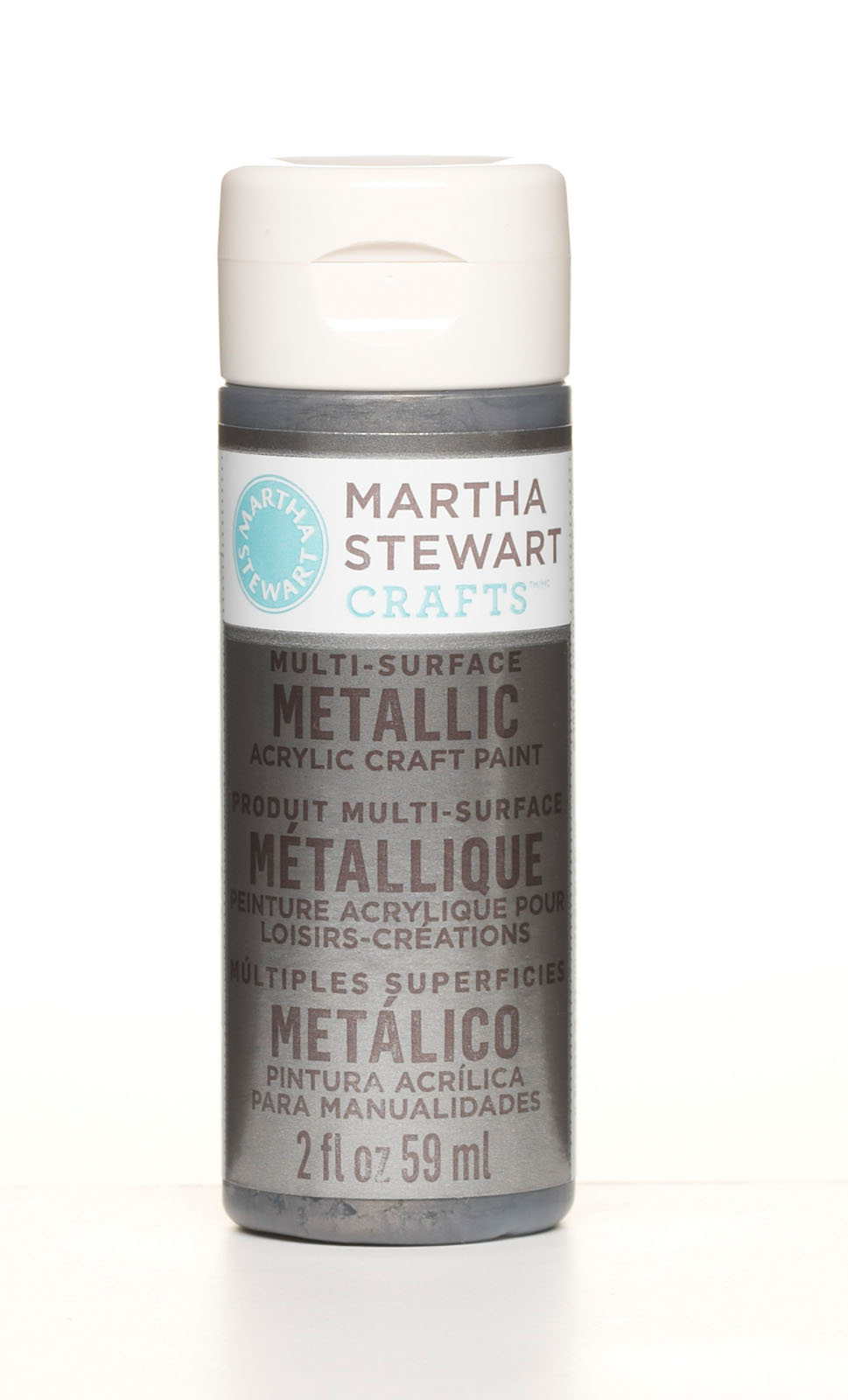 Martha Stewart • Paint 59ml metallic Brushed pewter