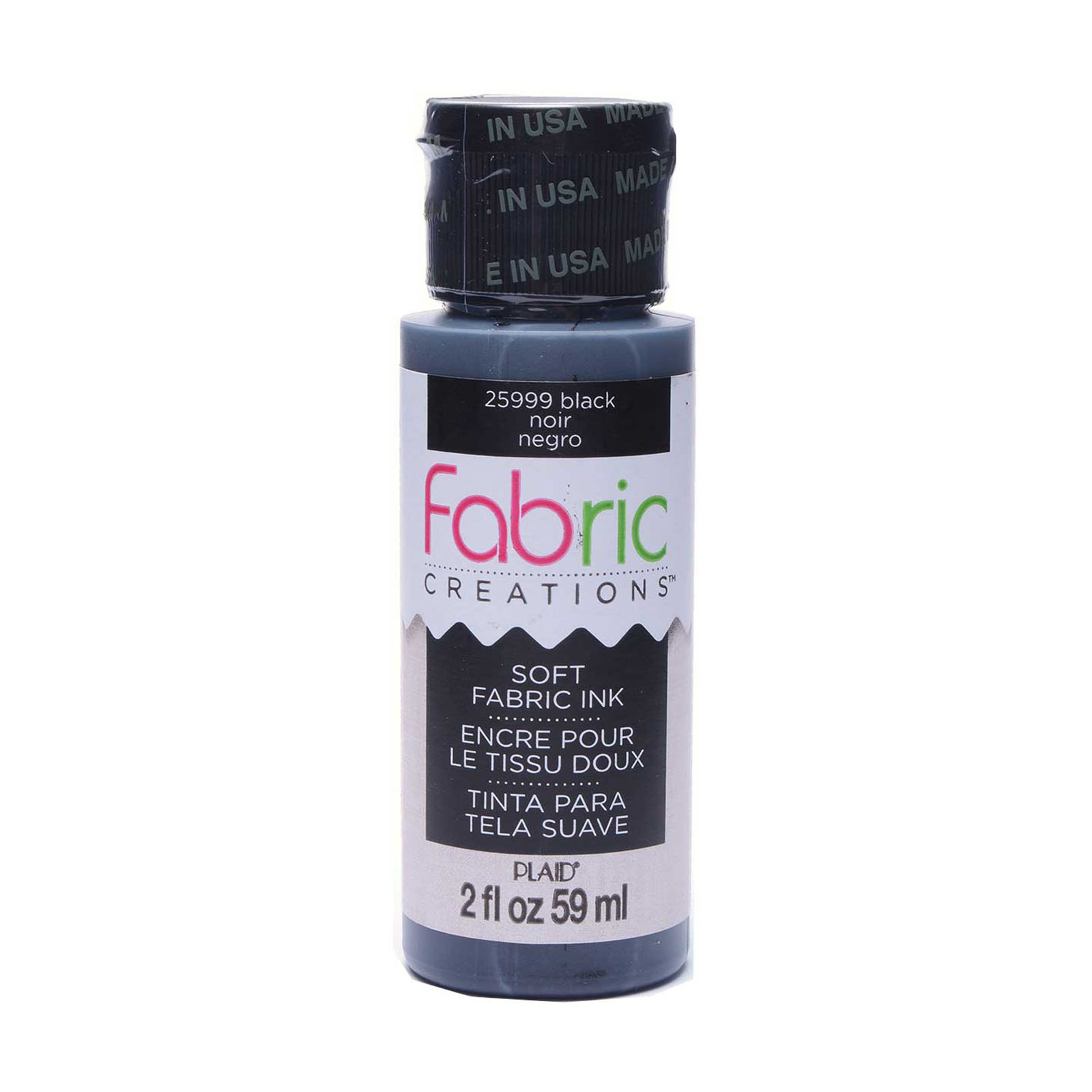 Fabric Creations • Soft fabric ink 59ml Black