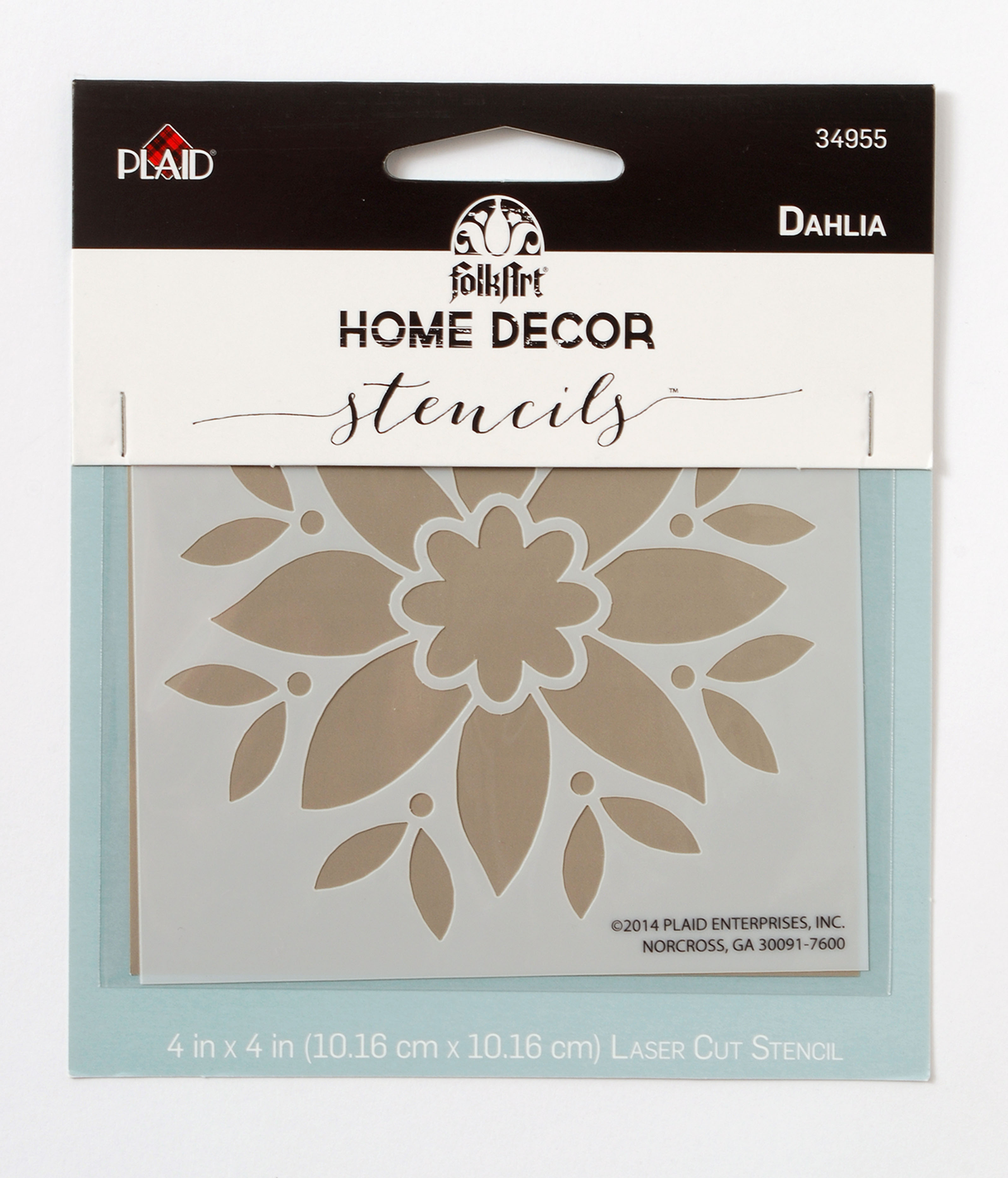 FolkArt • Home Decor Stencil dahlia