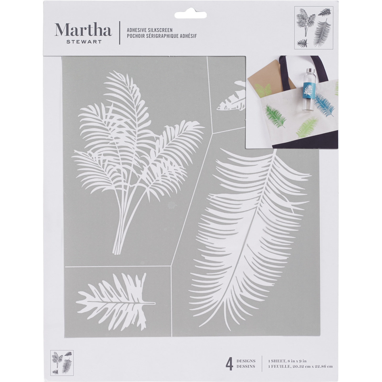 Martha Stewart • Adhesive Screen Printing Palm Trees