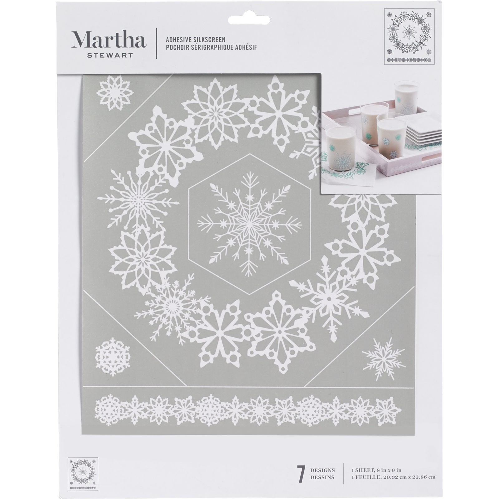 Martha Stewart • Adhesive Screen Printing Snowflake