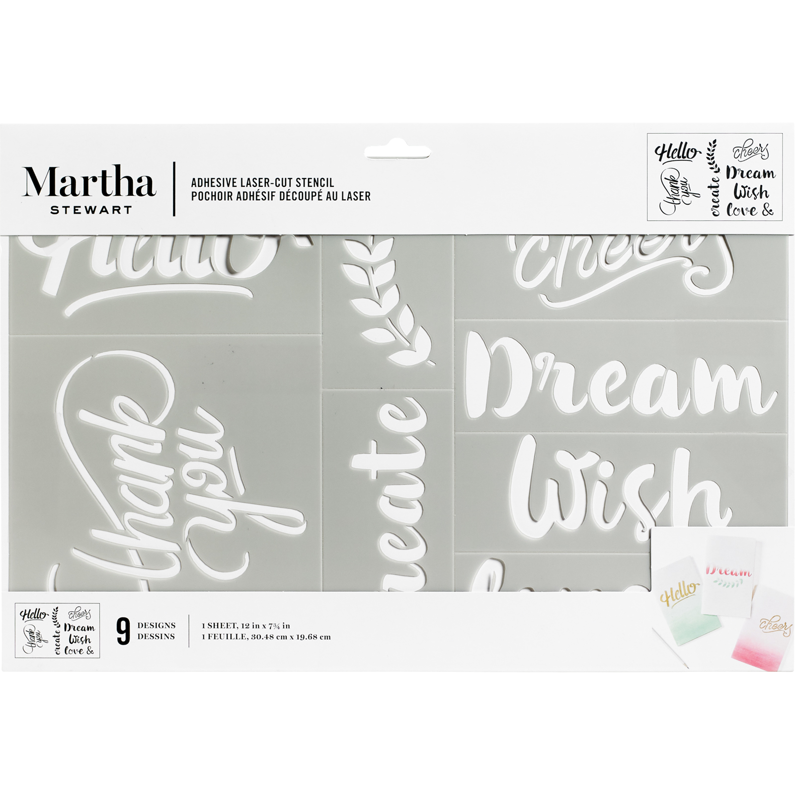 Martha Stewart • Klebstoff Stencil Sätze