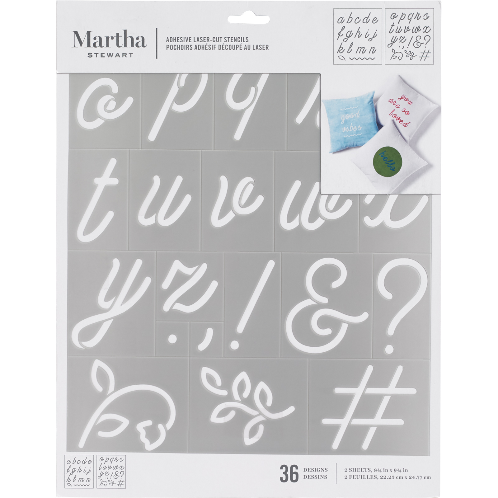 Martha Stewart • Adhesive Stencil Round Script
