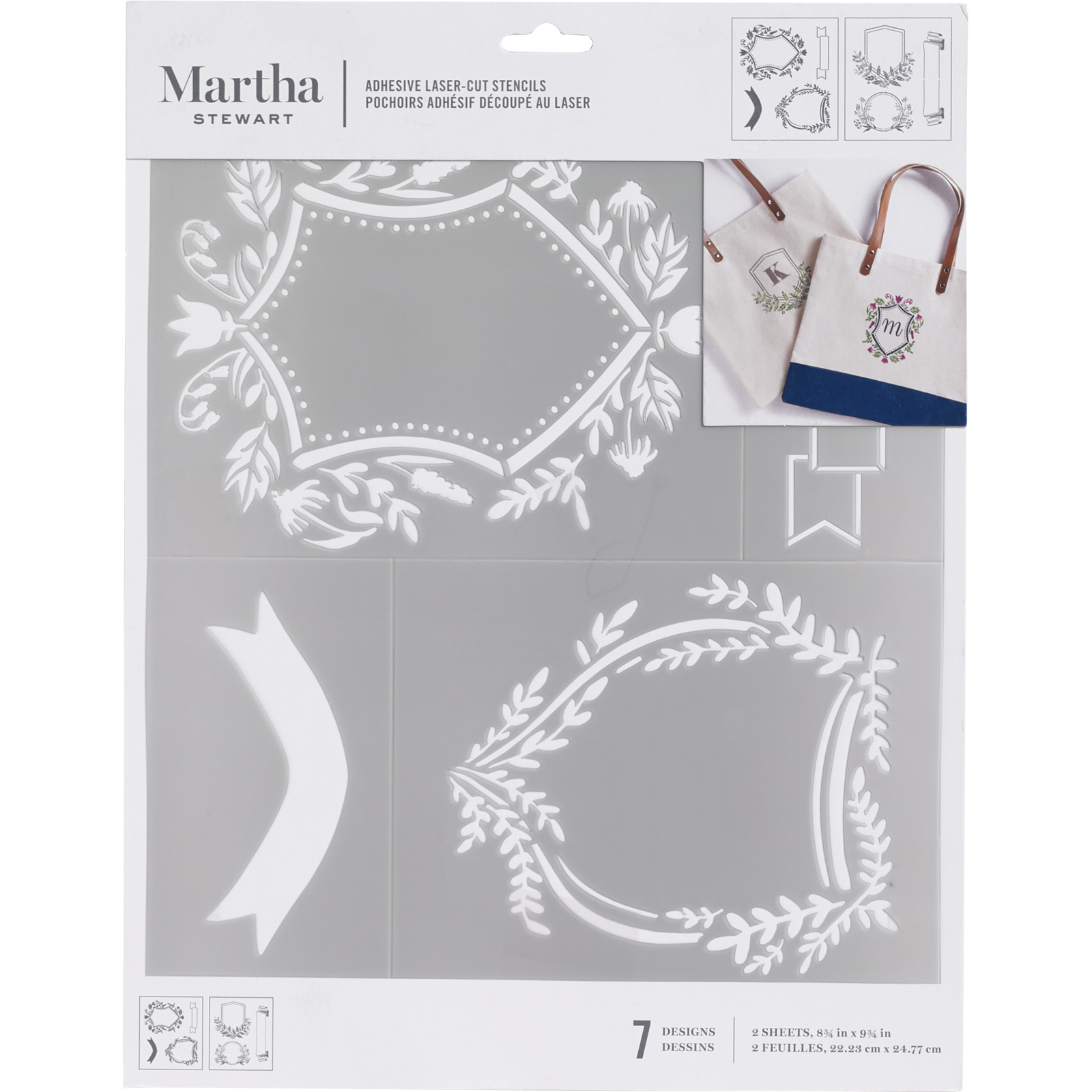 Martha Stewart • Adhesive Stencil Crest 2pcs