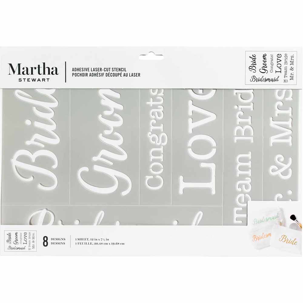 Martha Stewart • Adhesive Stencil Wedding Scentices