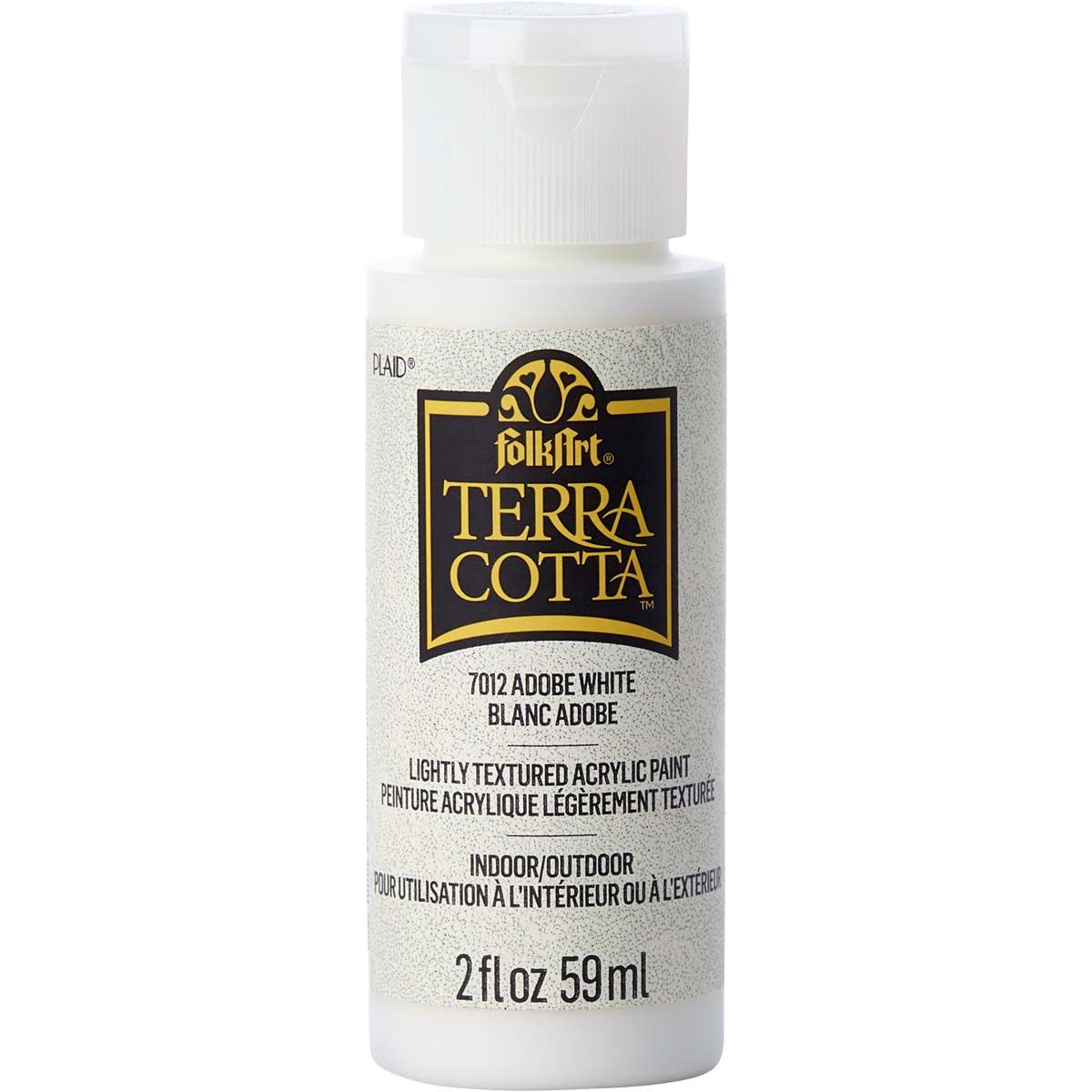 Folkart • Terra Cotta Textured Acrylic Paint 59ml Adobe White 