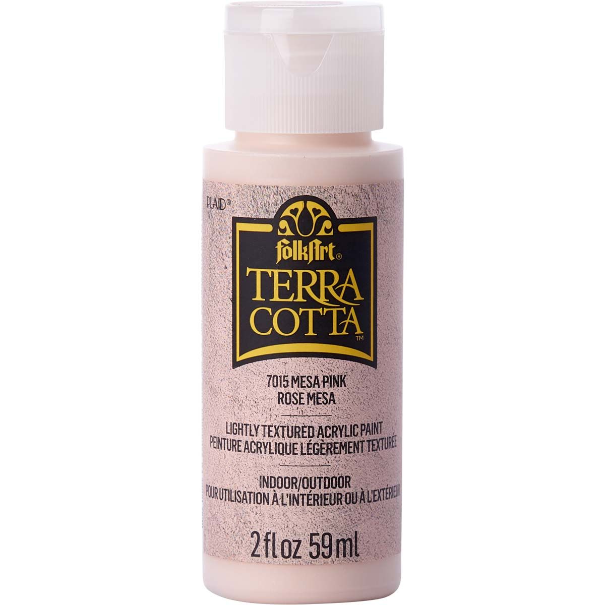 Folkart • Terra cotta textured acrylic paint 59ml Mesa pink