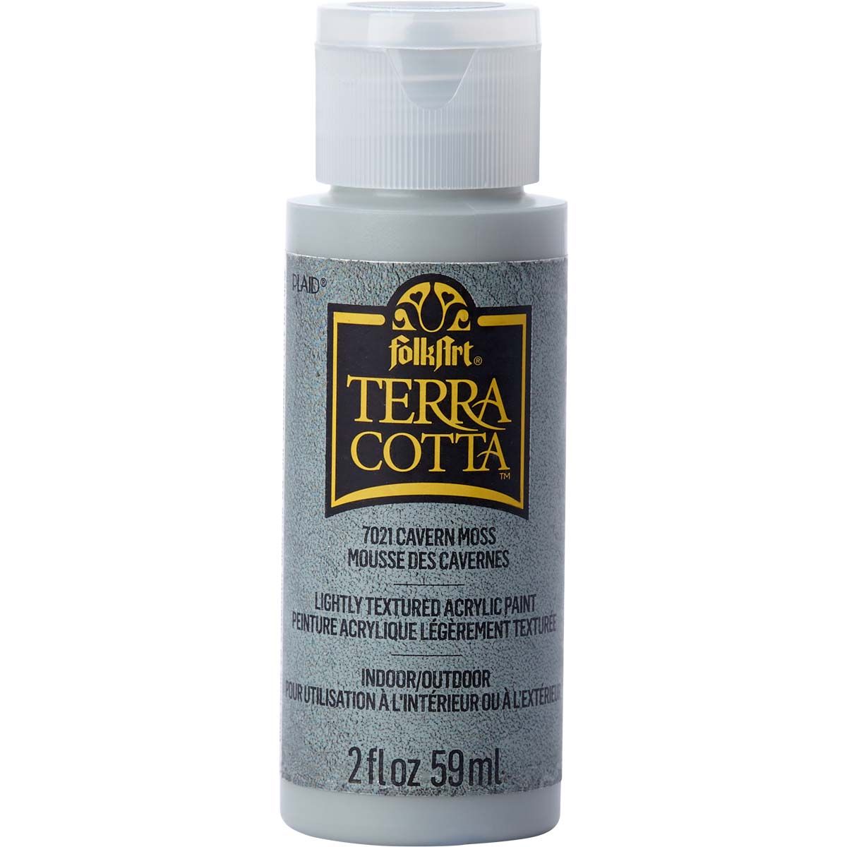Folkart • Terra cotta textured acrylic paint 59ml Cavern moss