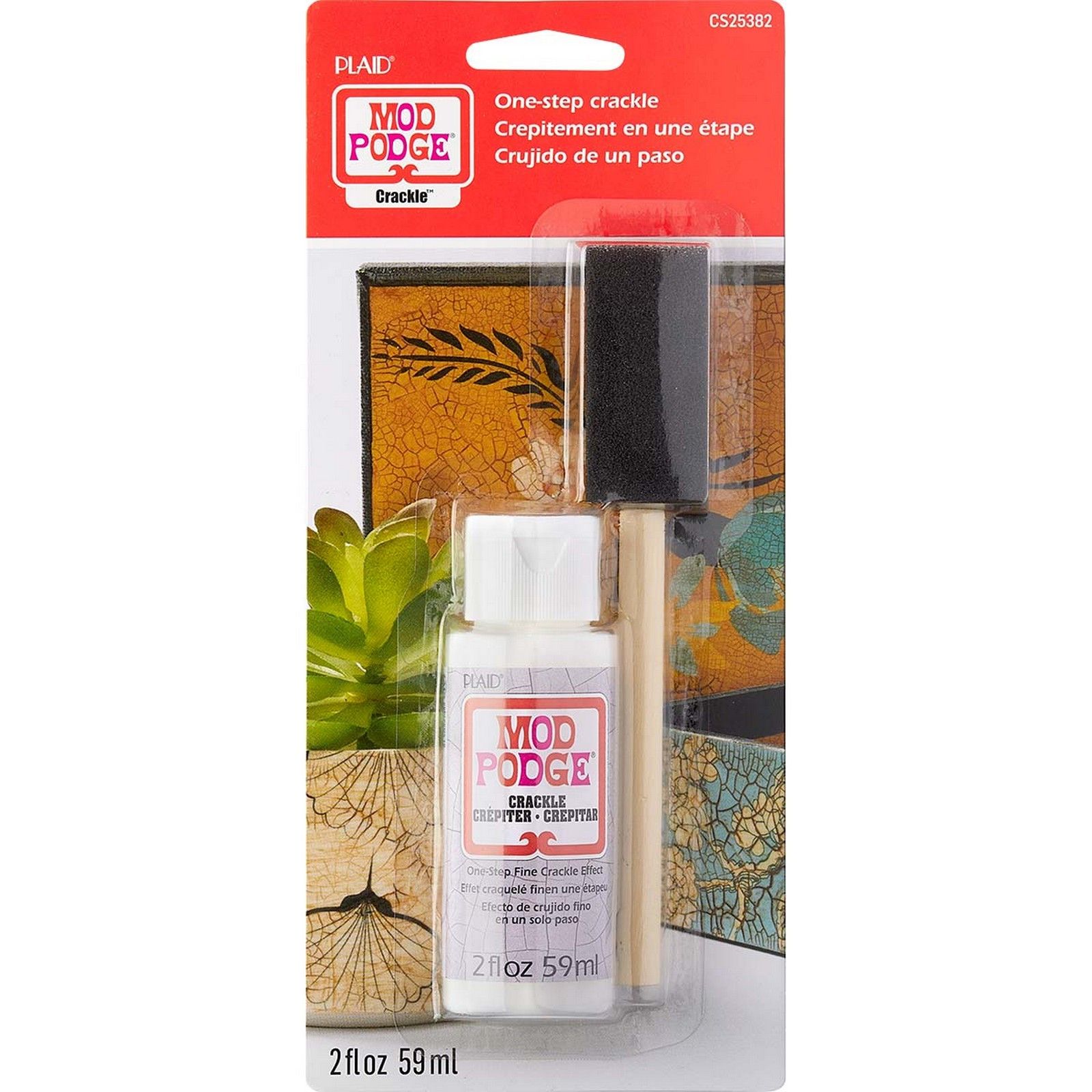 Mod Podge • Crackle mit Schaumstoffpinsel 59ml