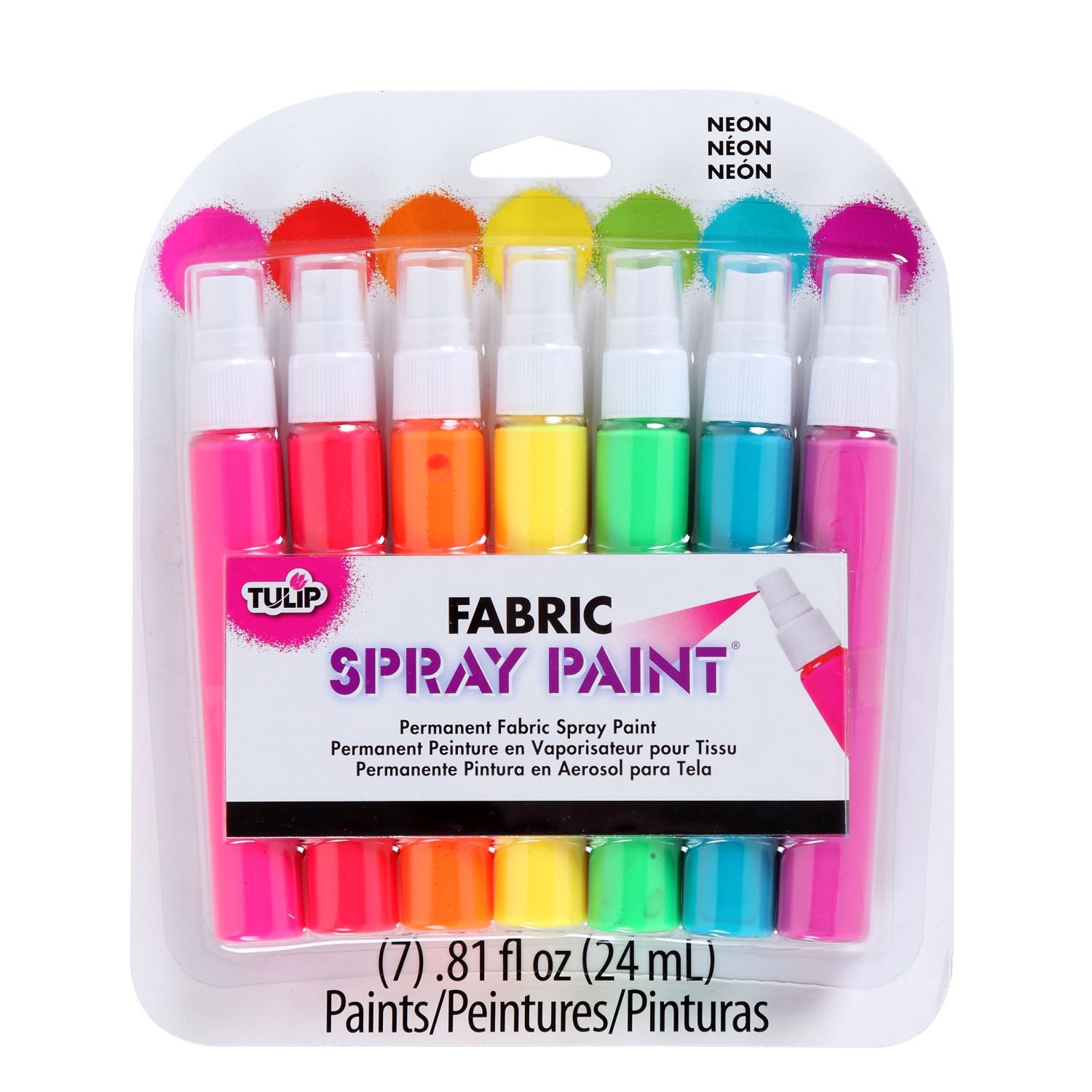 Tulip • Mini fabric spray paint Neon 7pcs