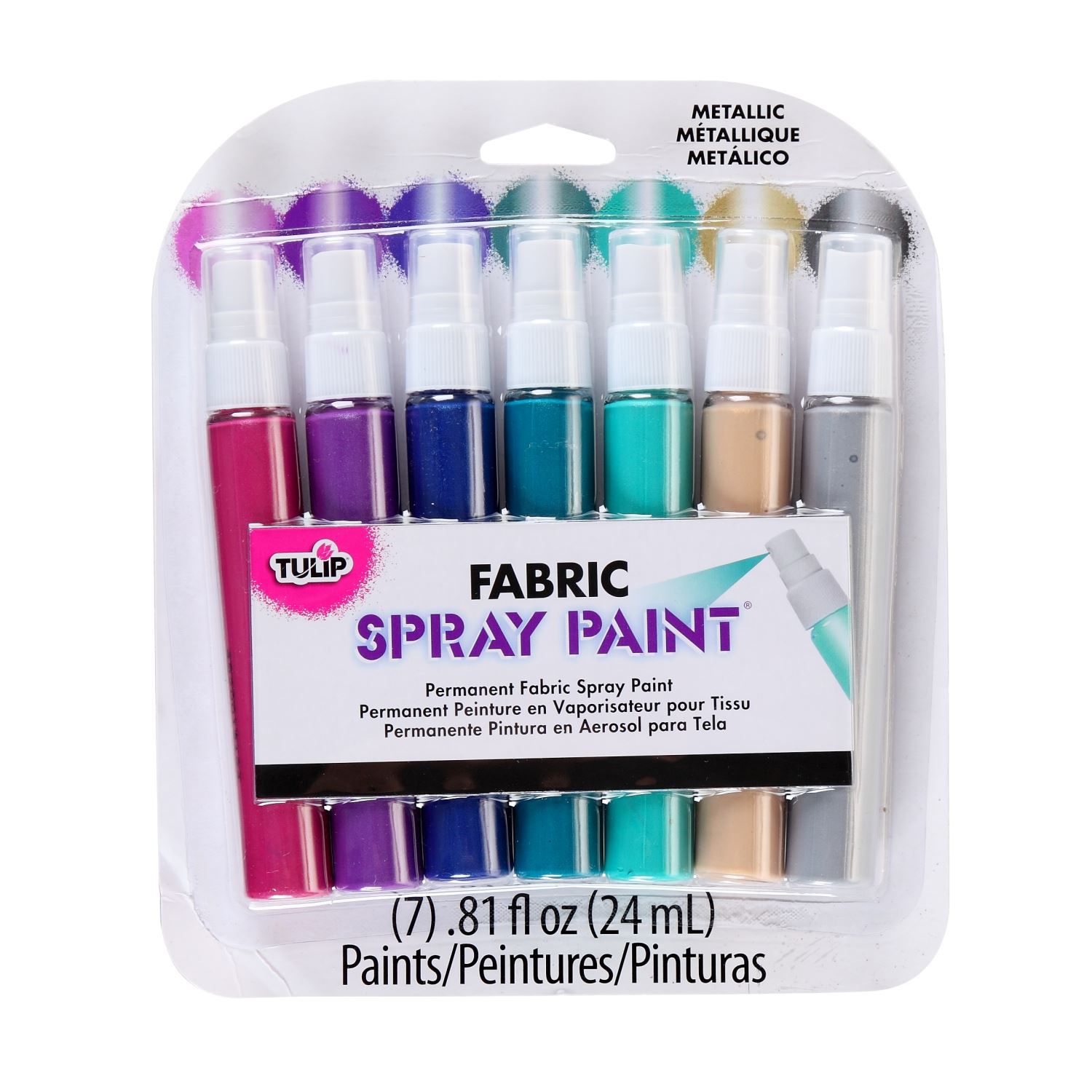 Tulip • Fabric Spray Paint 24ml Metallic 7pcs