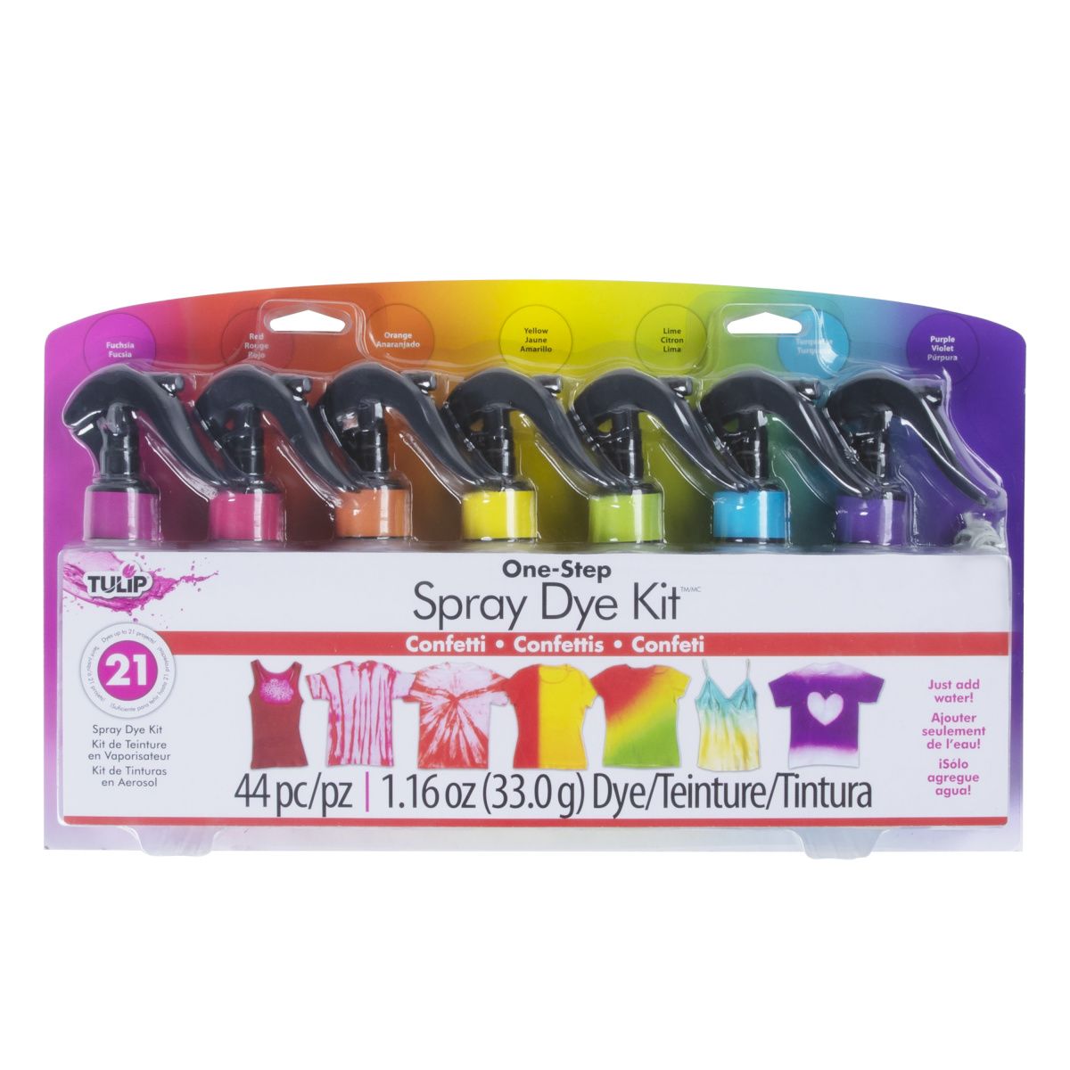 Tulip one-step tie dye • One-step spray dye color kit Confetti