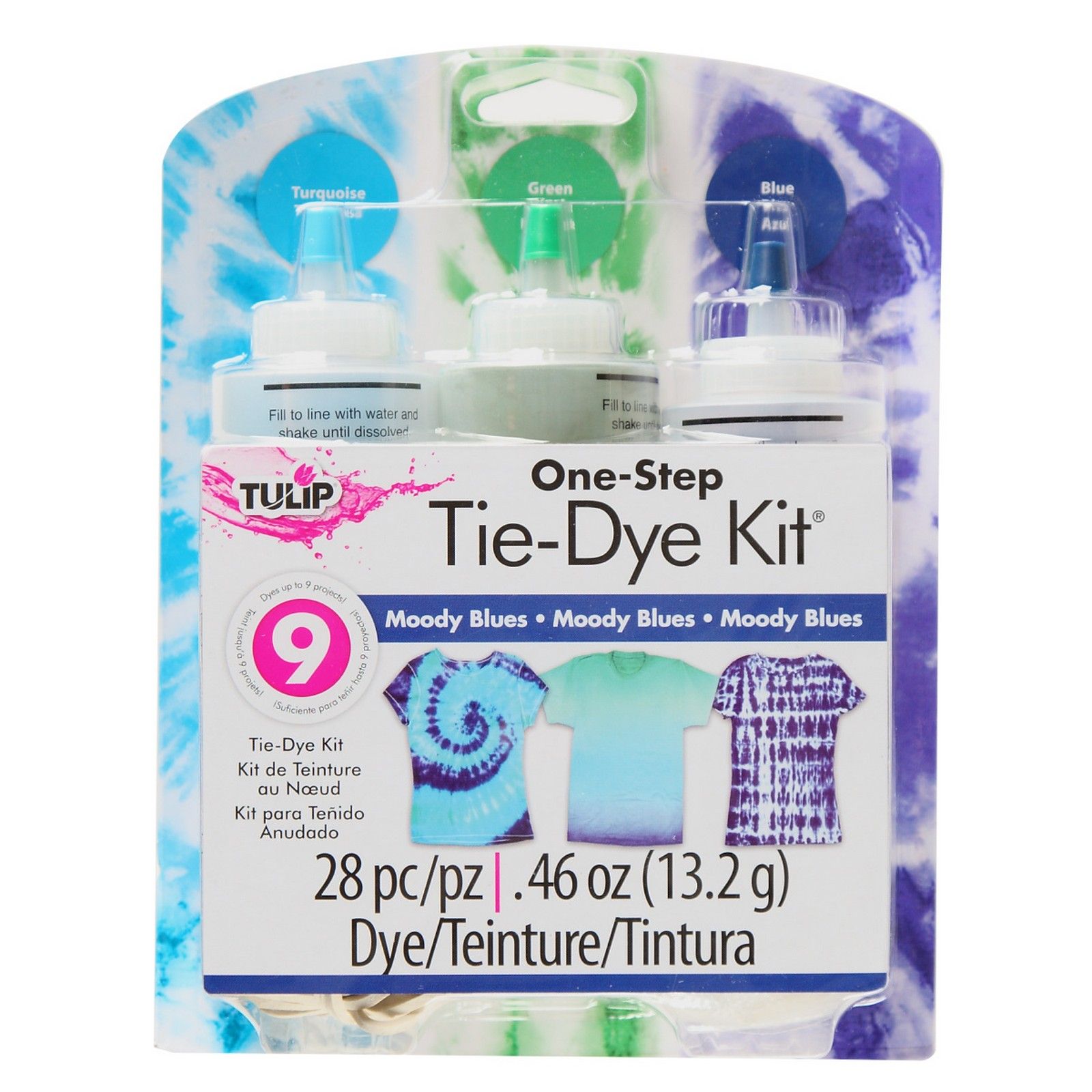 Tulip one-step tie dye • Tie dye kit 3 colors Blues