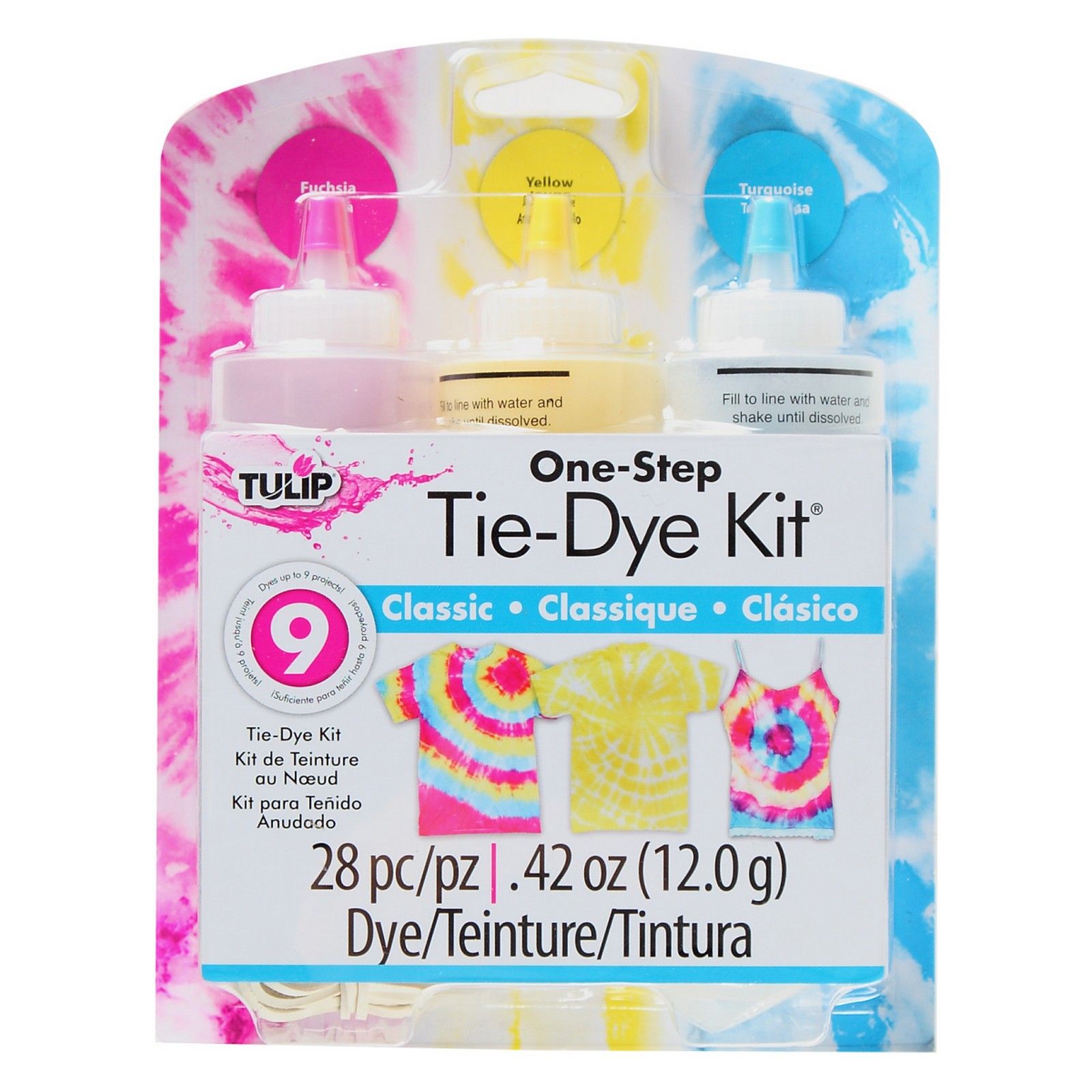 Tulip one-step tie dye • Tie dye kit 3 colors Classic