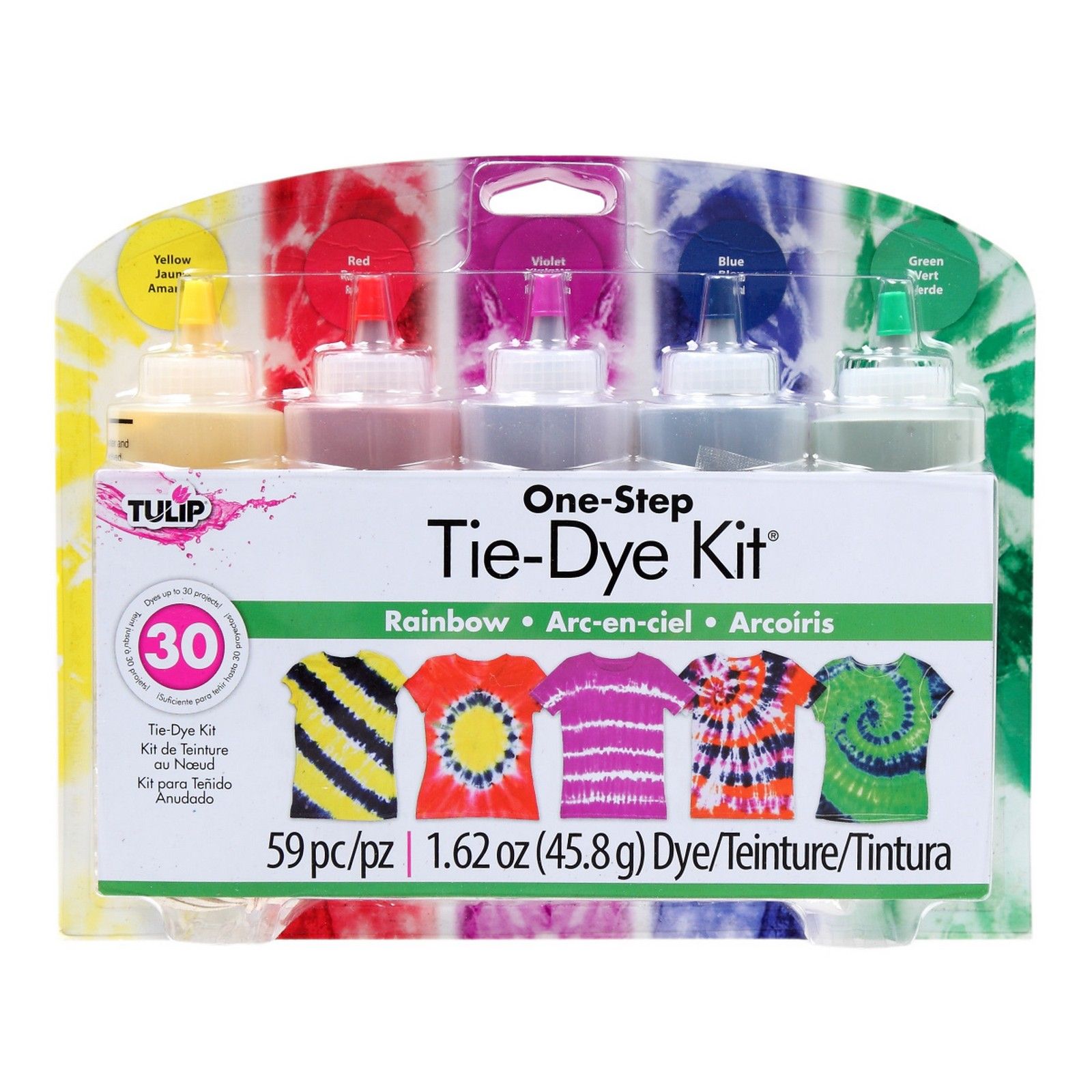 Tulip one-step tie dye • Tie dye kit 5 colors Rainbow
