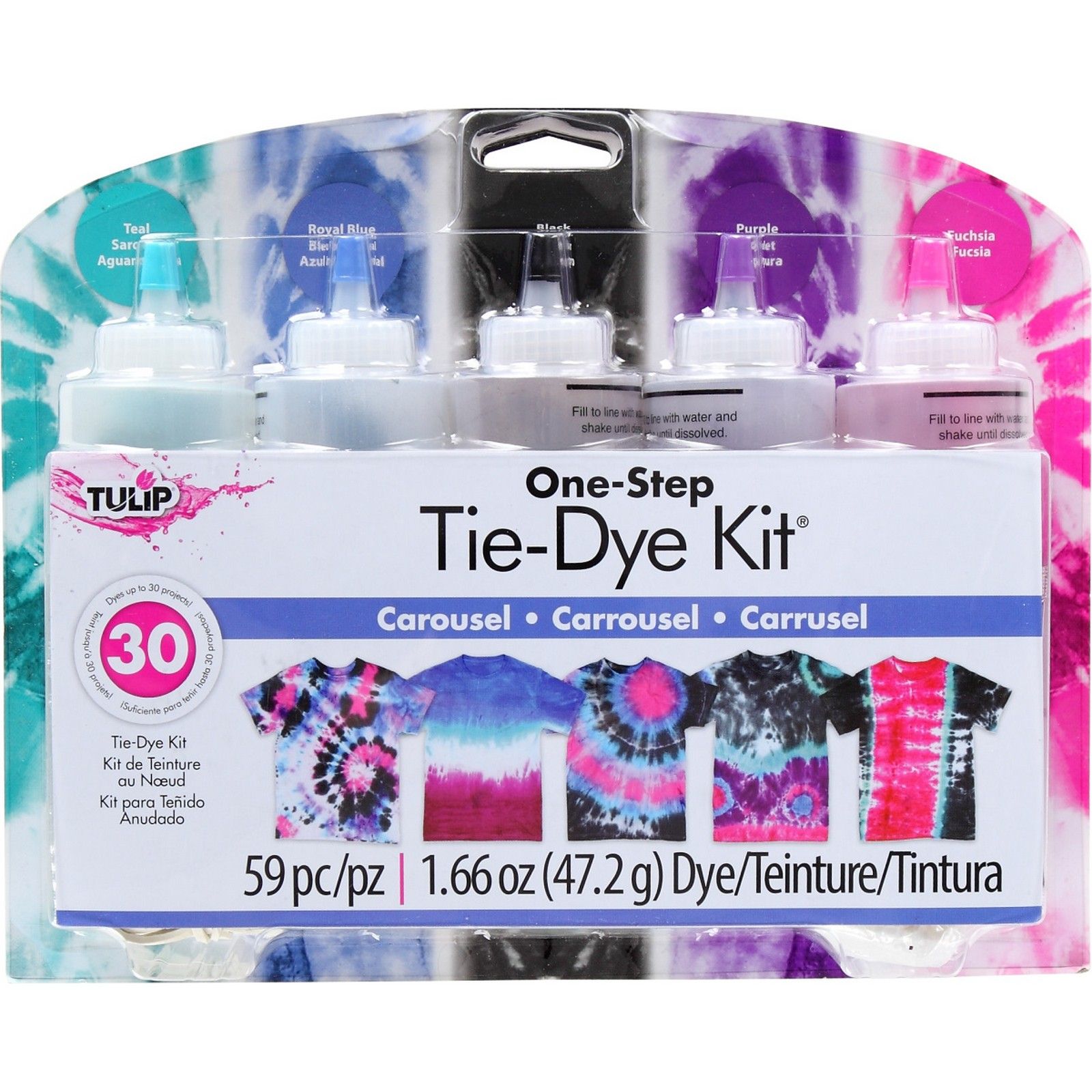 Tulip one-step tie dye • Tie dye kit 5 colors Carousel