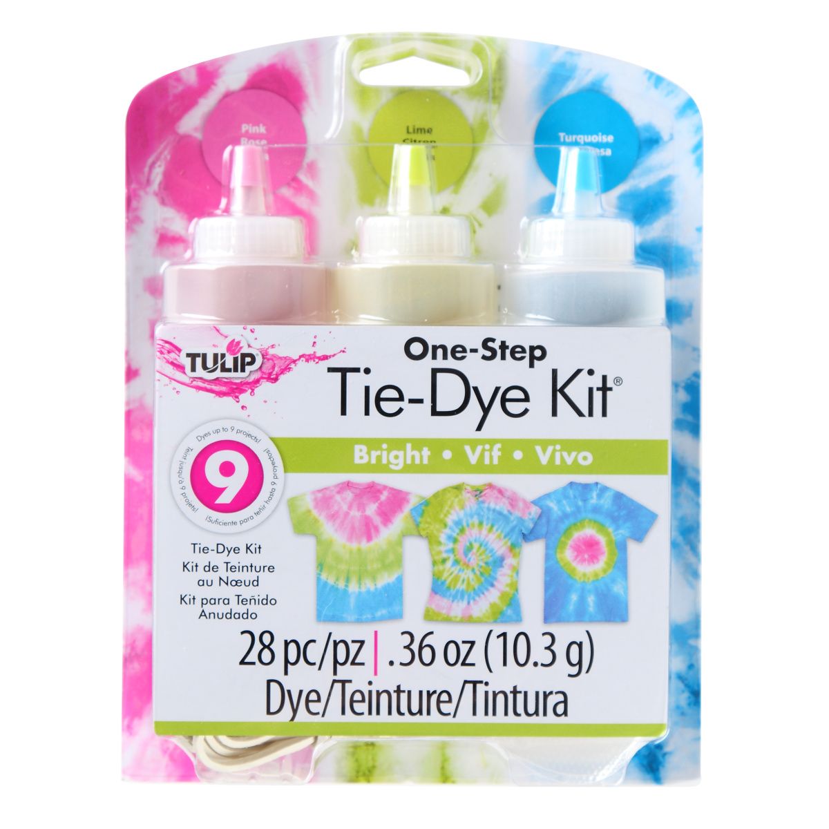 Tulip one-step tie dye • Two-minute tie dye Brights 3pcs