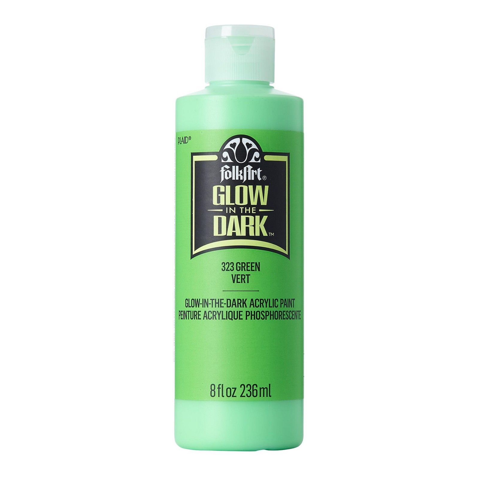 Folkart • Glow In The Dark Acrylic Paint Green 236ml