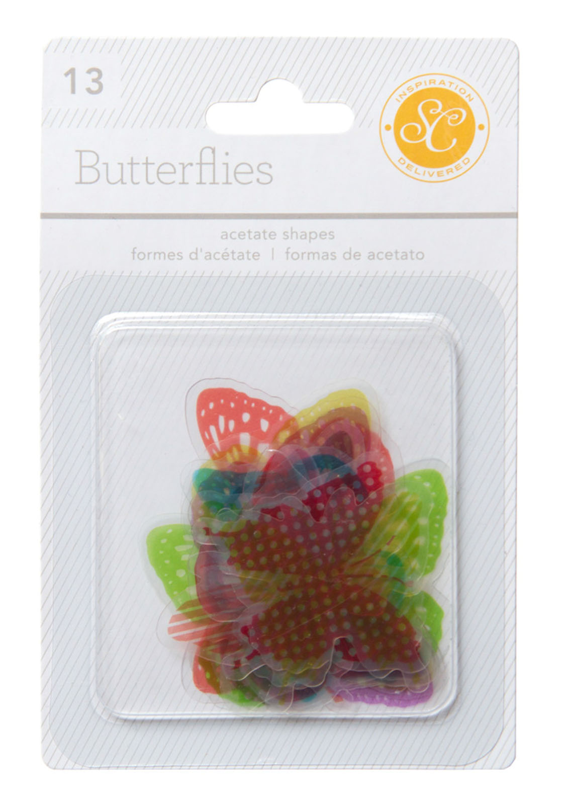 American Crafts • Embellishments Lemonlush Acetate Shapes Butterfly