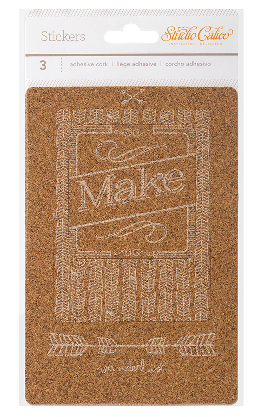 American Crafts • Autoadhesivo corcho photoframe Wanderlust
