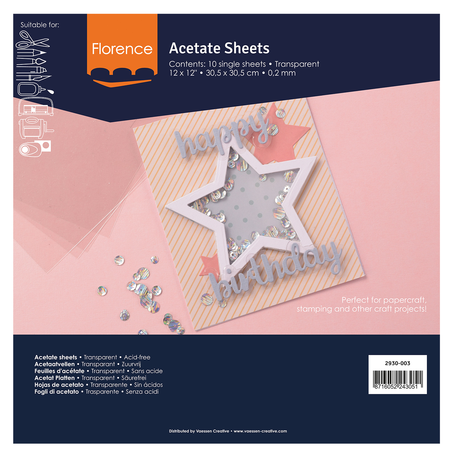Florence • Acetate Sheets 10pcs