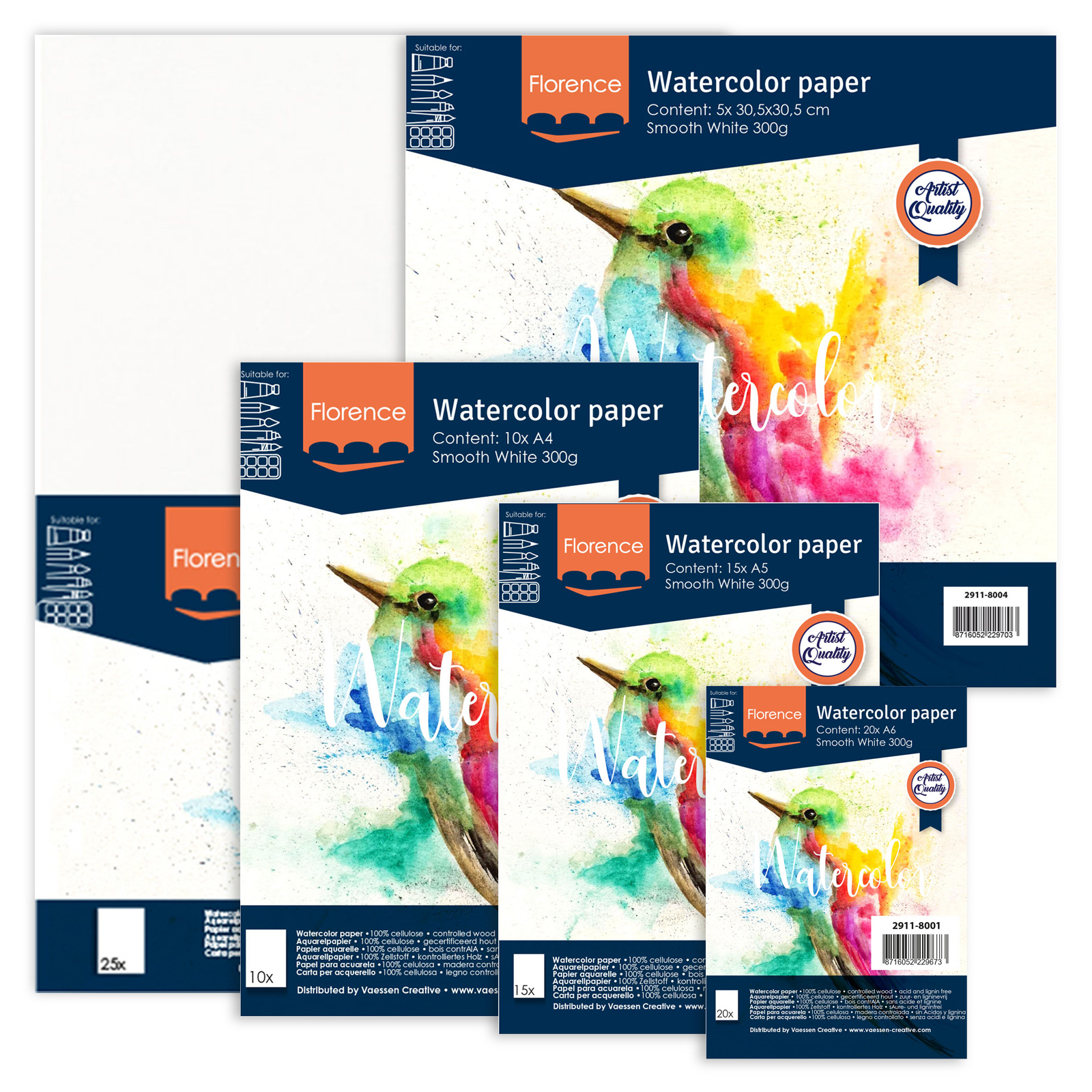 Florence • Watercolour Paper Smooth 300g White