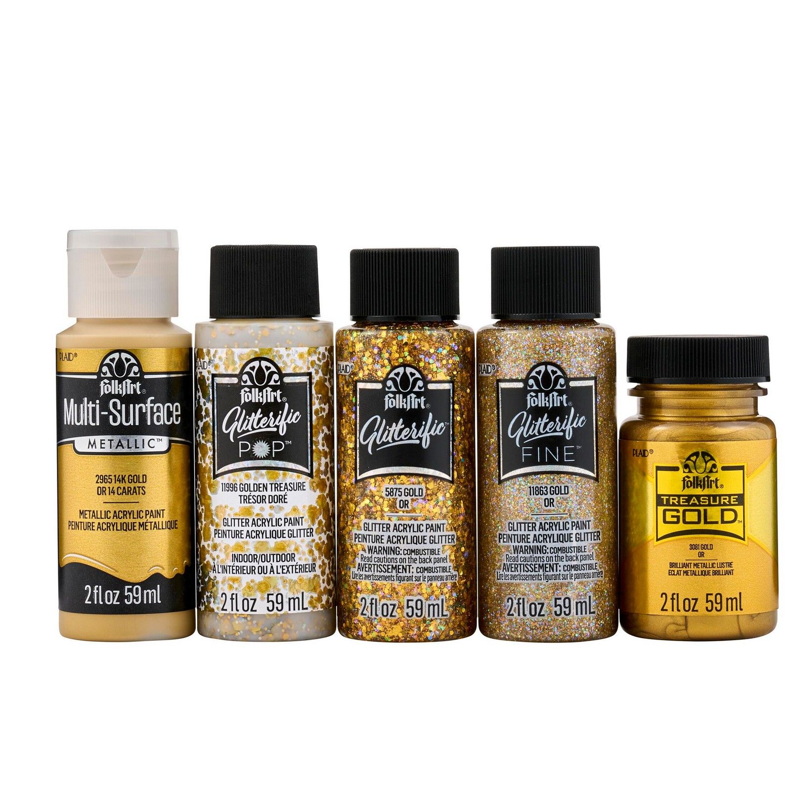 Folkart • Acrylic Paint Color Kit Best Metallic 5pcs