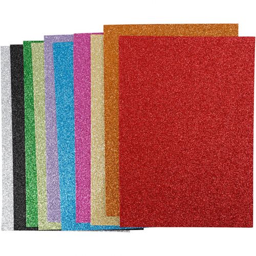 Vaessen Creative • Foam 2mm A4 10pcs glitter