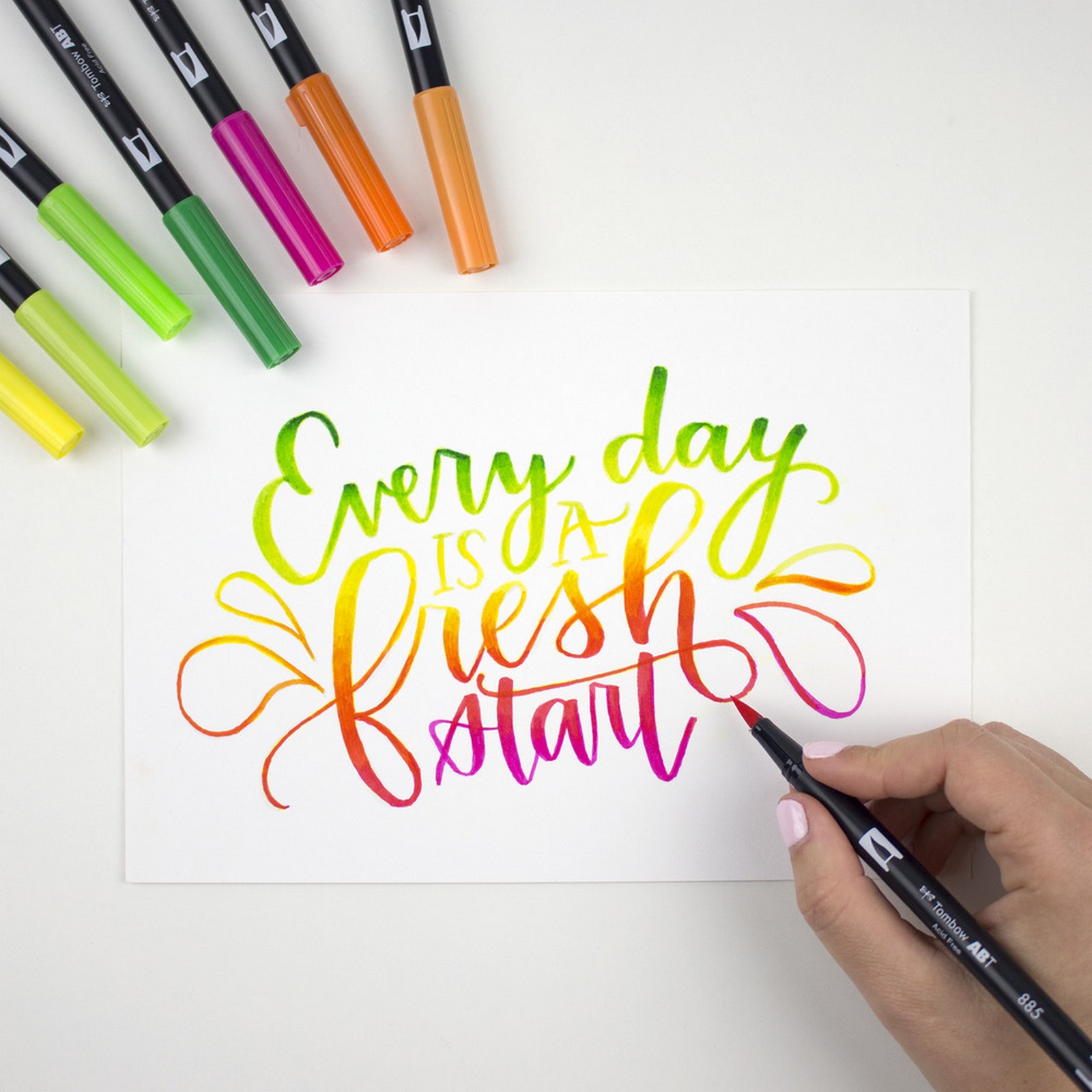 Tombow • Brush pens a doppia punta set 6pcs