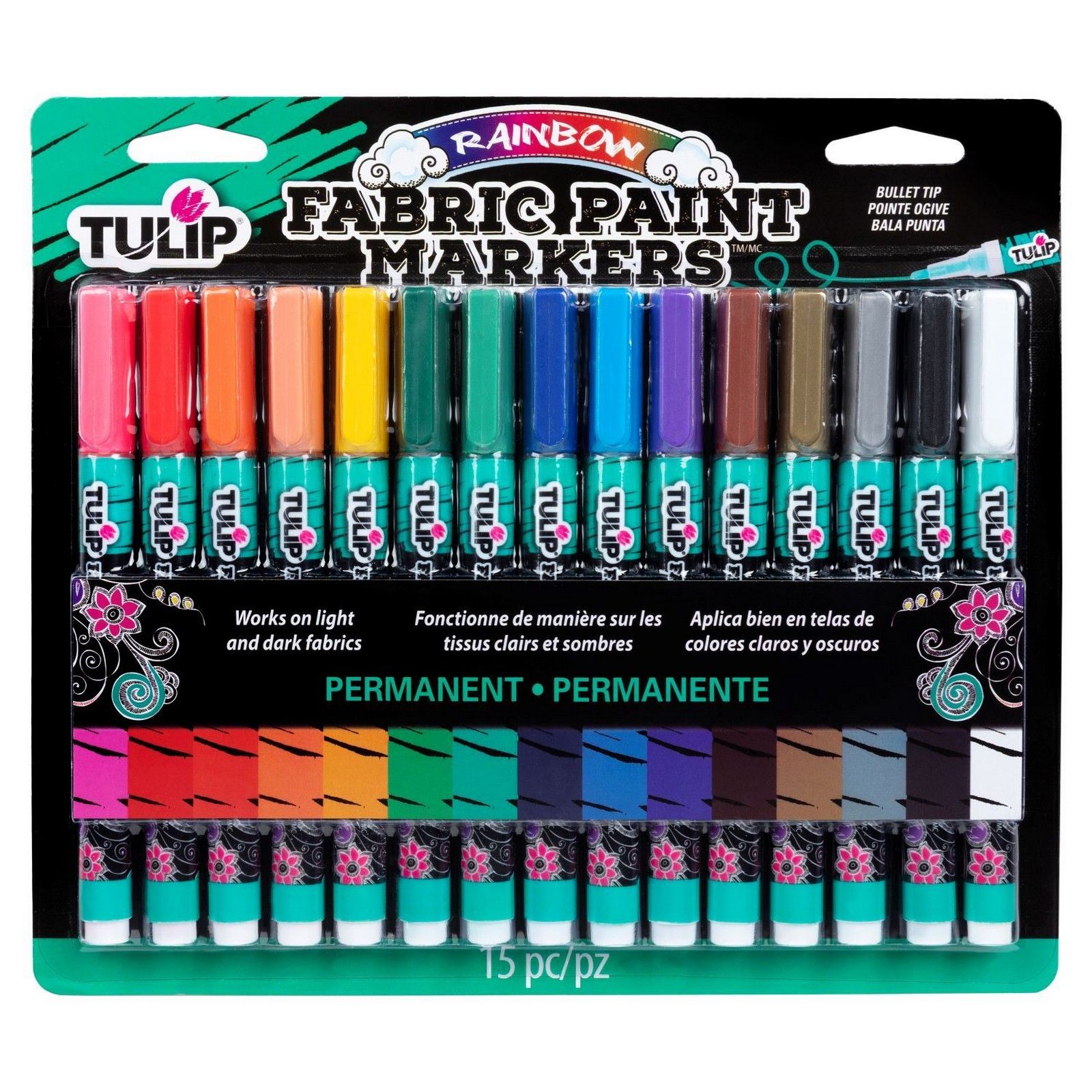 Tulip • Fabric markers Opaque 15pcs  