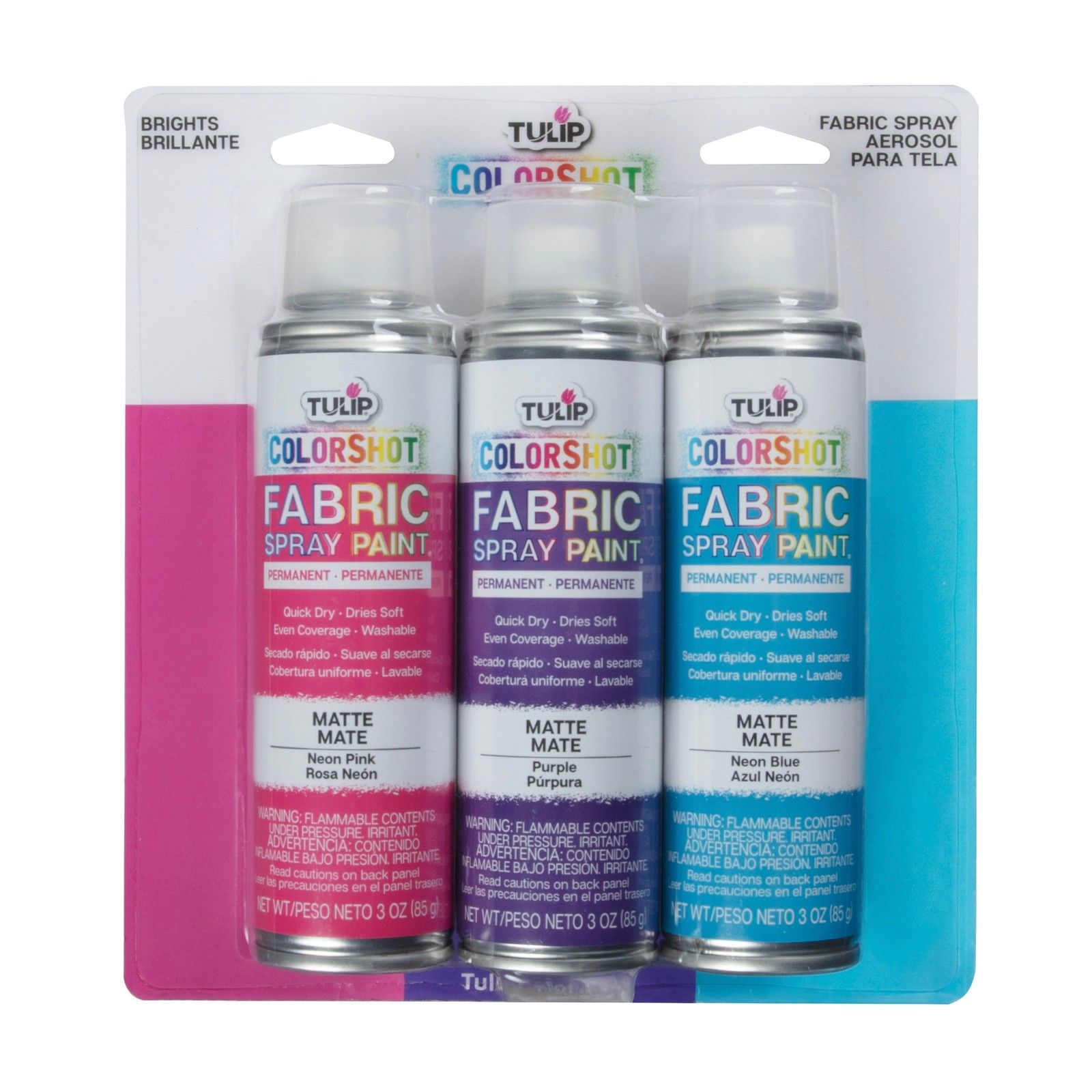 Tulip • ColorShot instant fabric color spray Bright 3pcs 