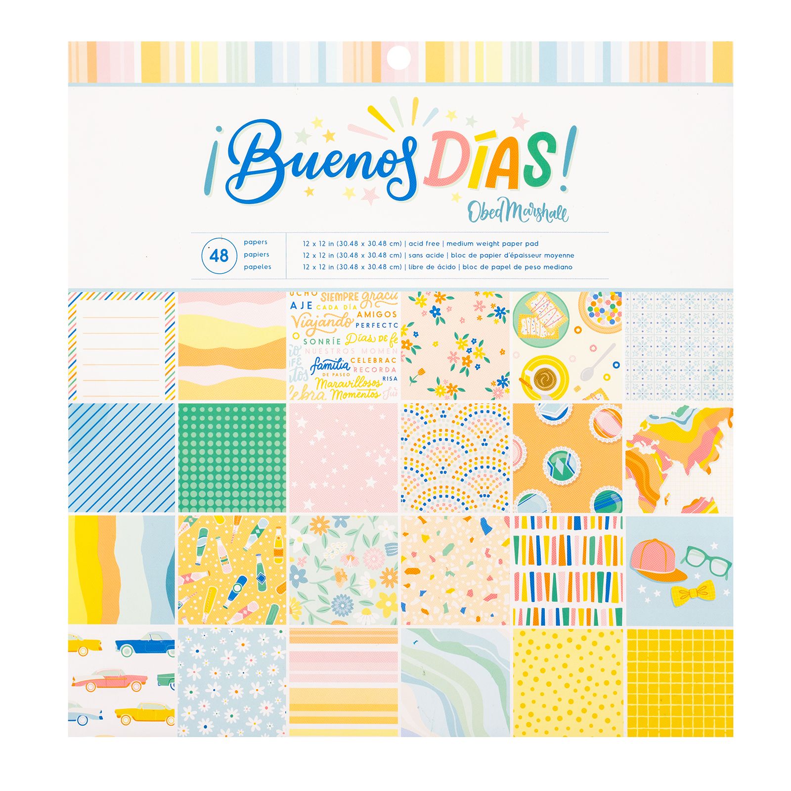 American Crafts • Paper pad Buenos días 30,5x30,5cm